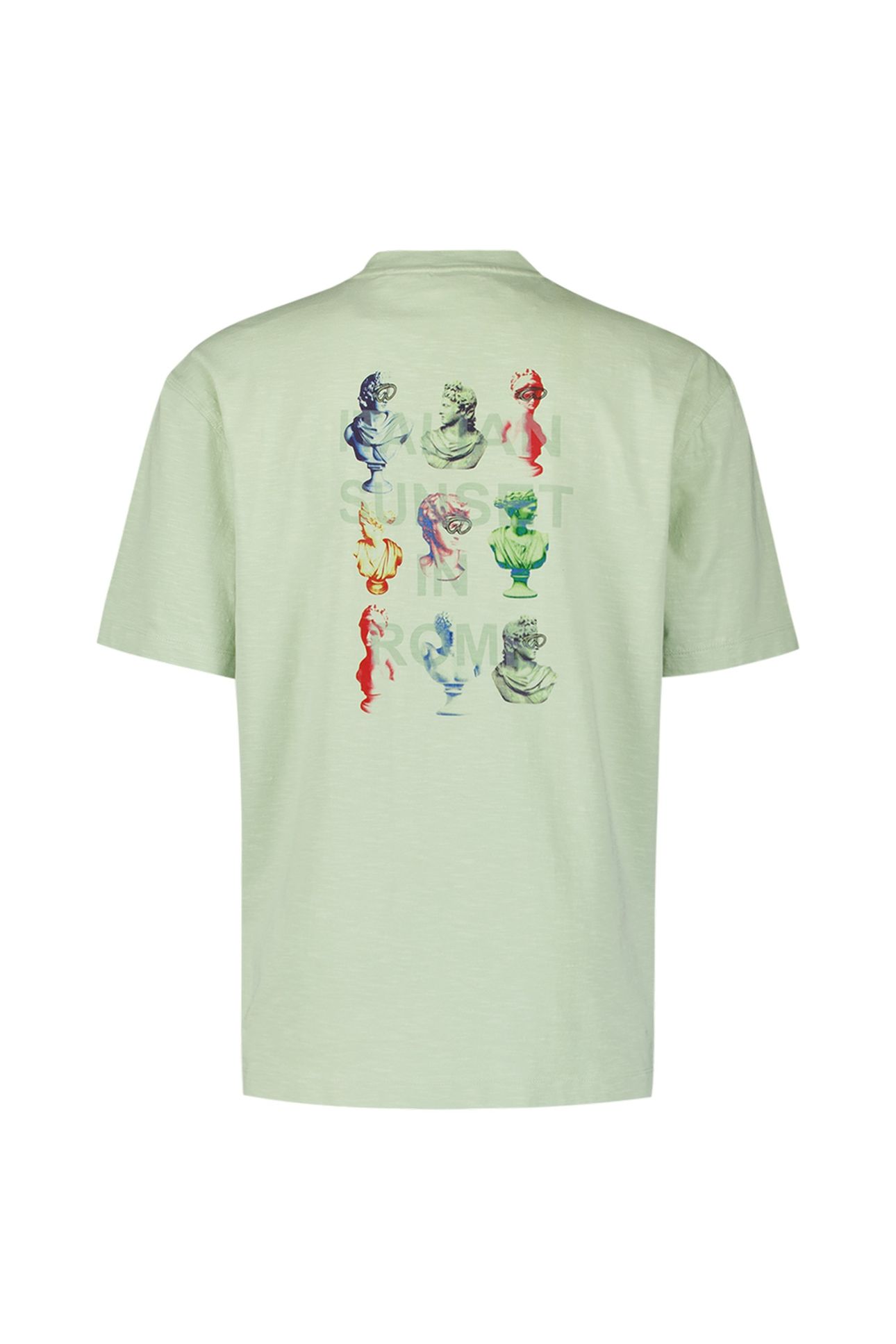 T-SHIRT CREWNECK SLUB PLACED PRINTS MINT 6