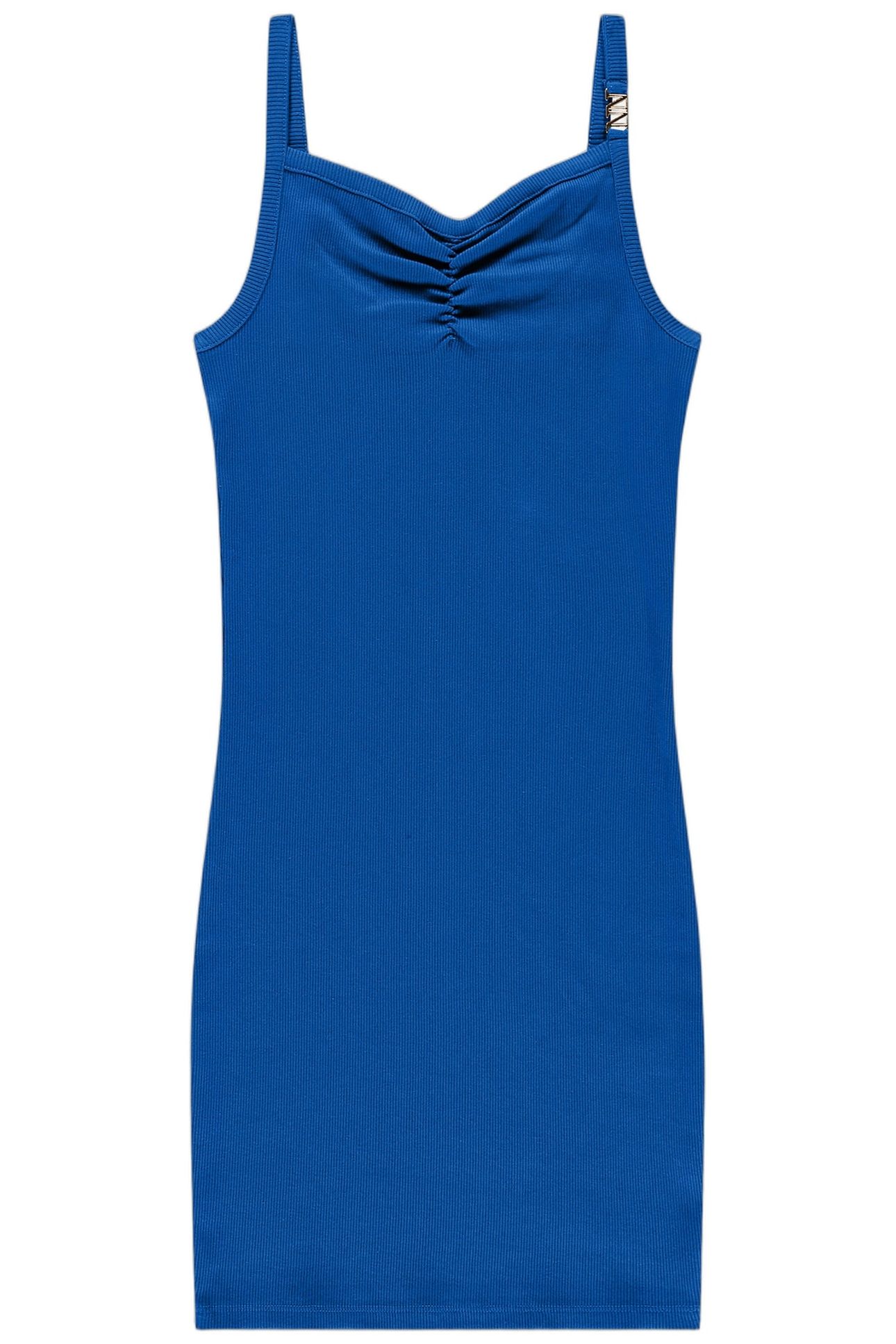 LUUNA RIB DRESS AZURE BLUE 1