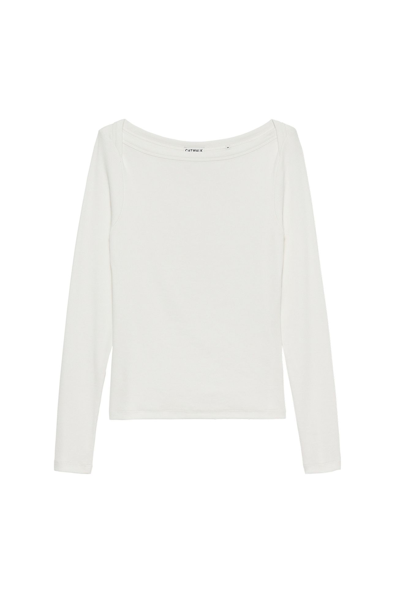 BOATNECK RIB LONG SLEEVE OFF WHITE 4