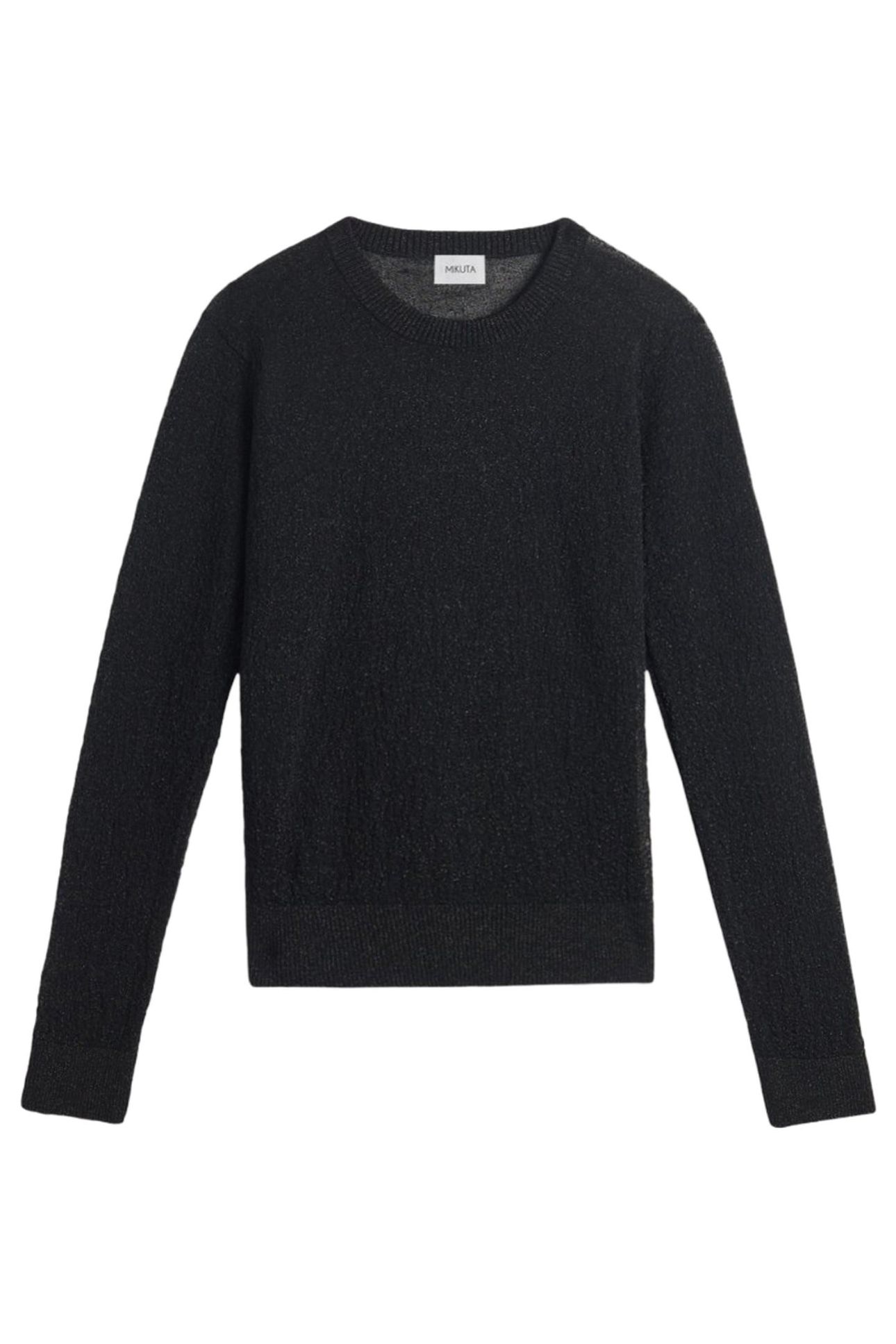 THE BLACK SPARKLY THIN KNITTED SWEATER BLACK 1
