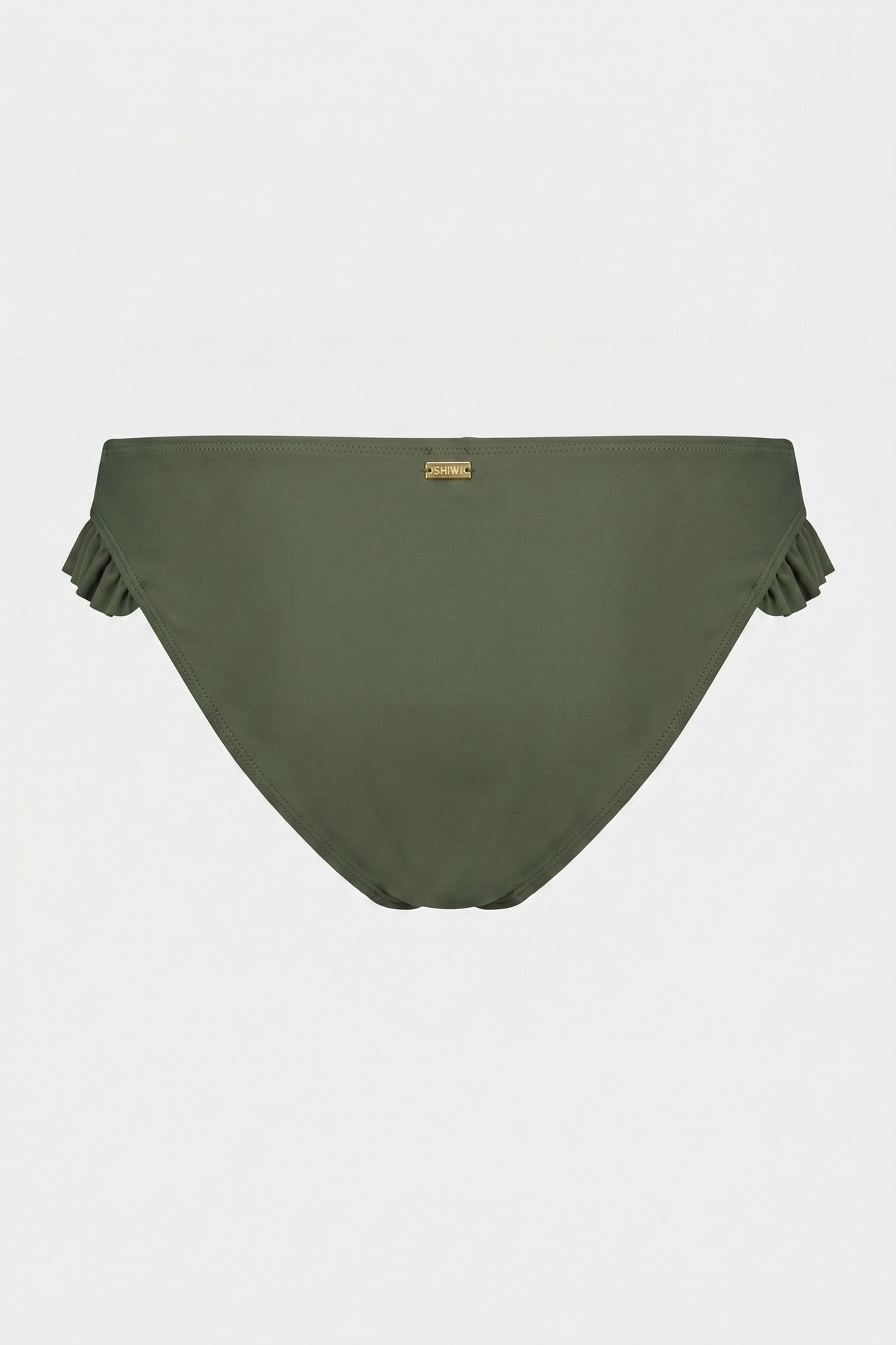 CLASSIC RUFFLE BIKINI BOTTOM OLIVE GREEN 3