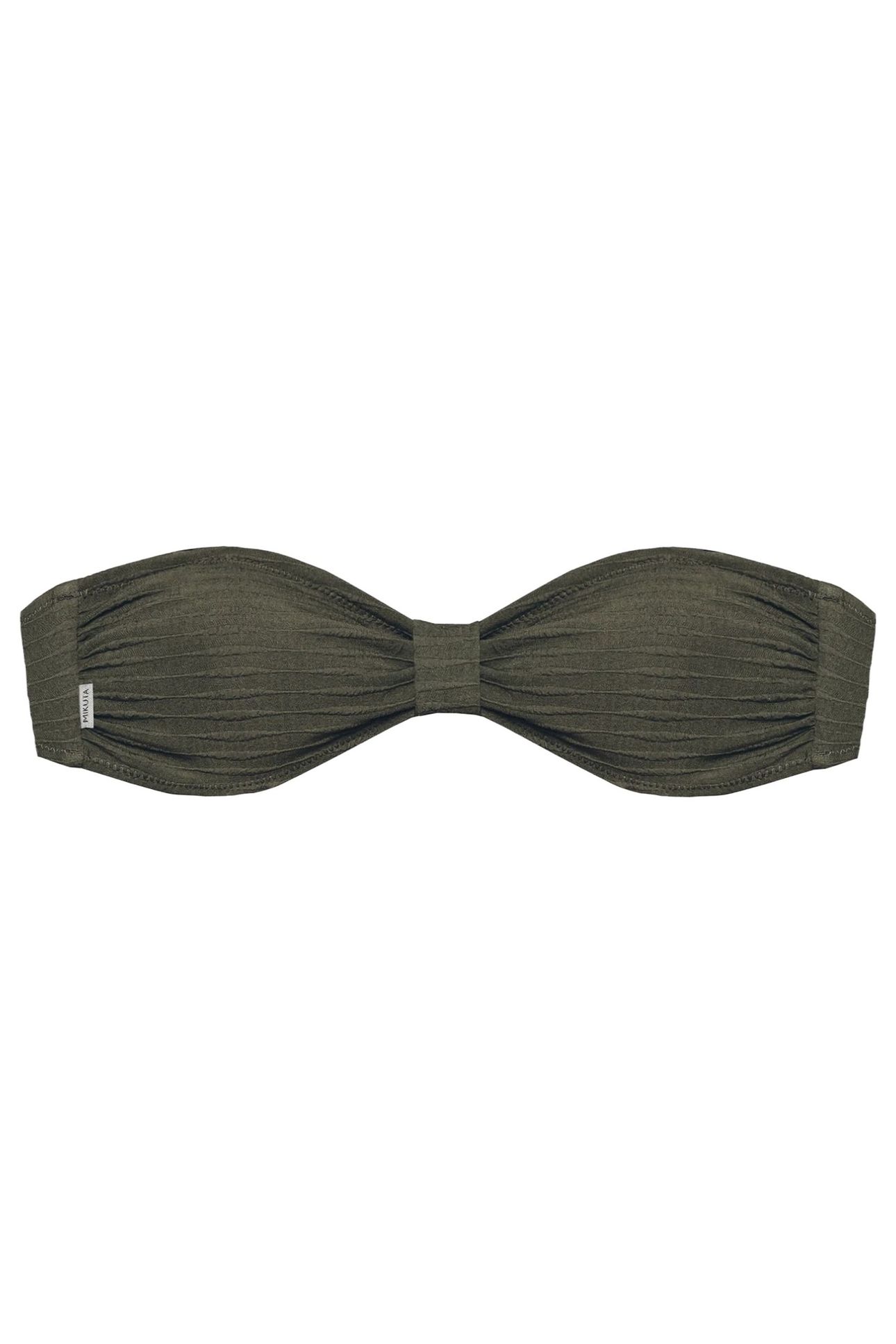 THE GREEN BANDEAU BIKINI TOP GREEN 1