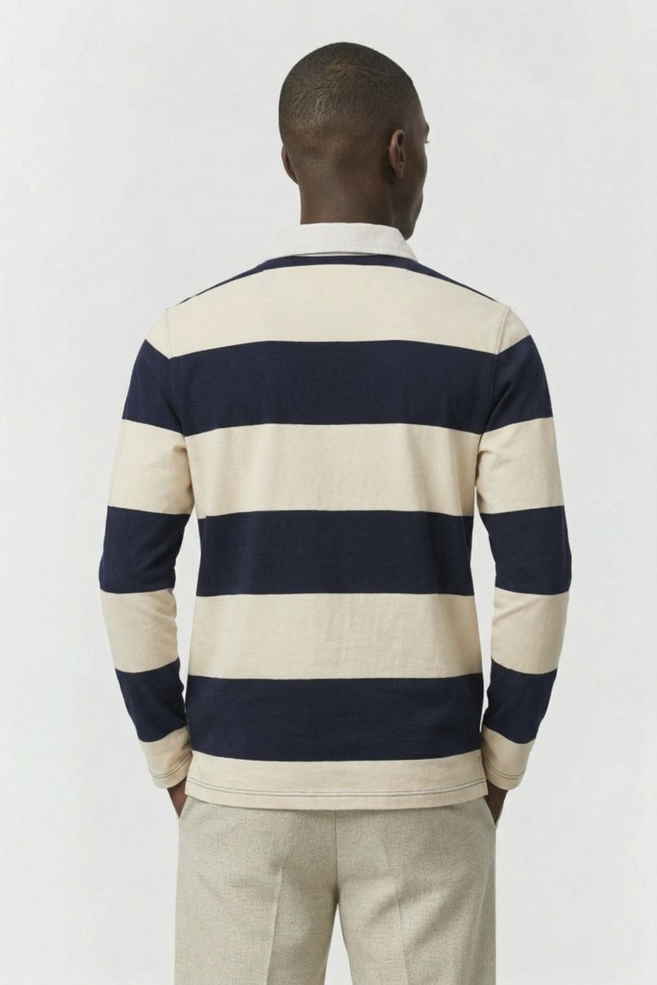 RUGBY LONG SLEEVE POLO DARK SAPPHIRE-ANGORA 2