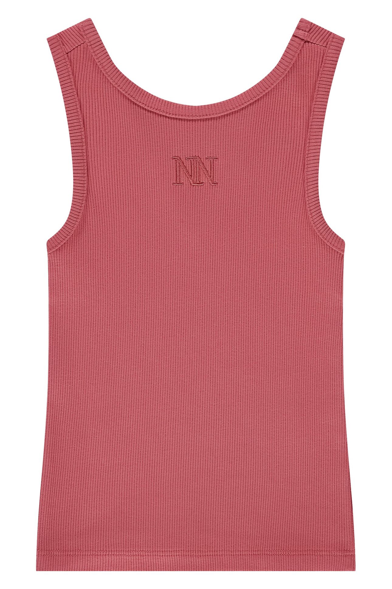 BELLE BACK RIB TOP RED 1
