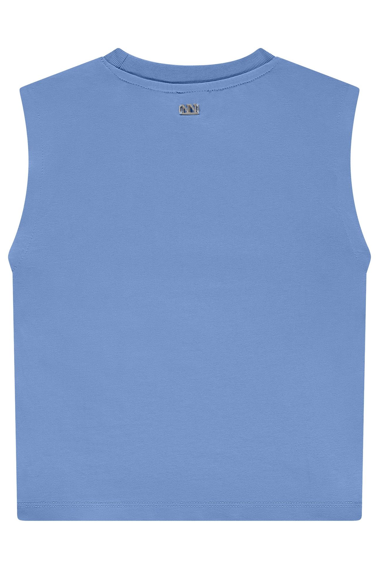 PLEAT T-SHIRT AZUR BLUE 2