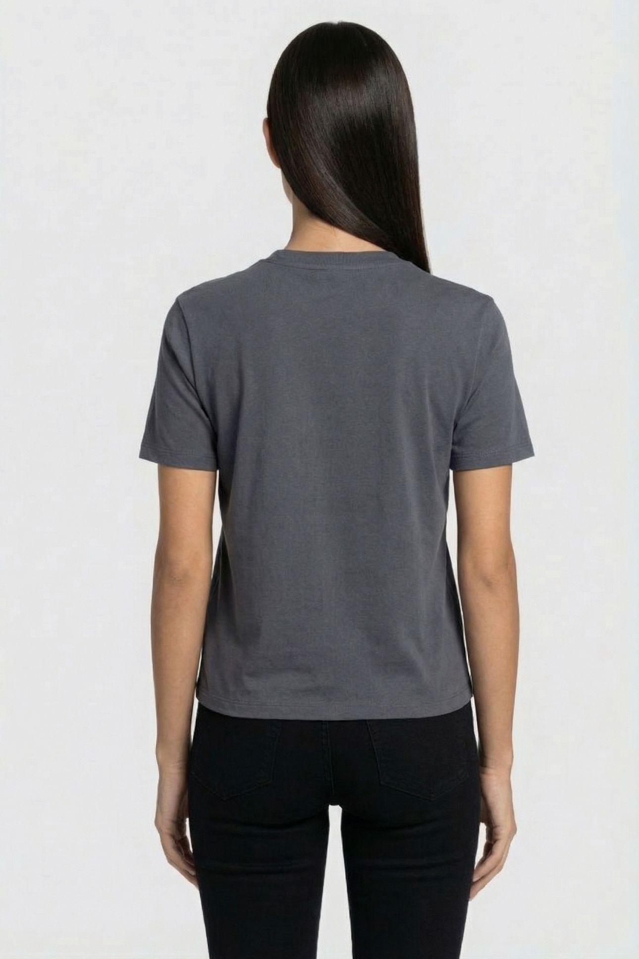 SS SEQUIN GRAPHIC TEE COAL 2
