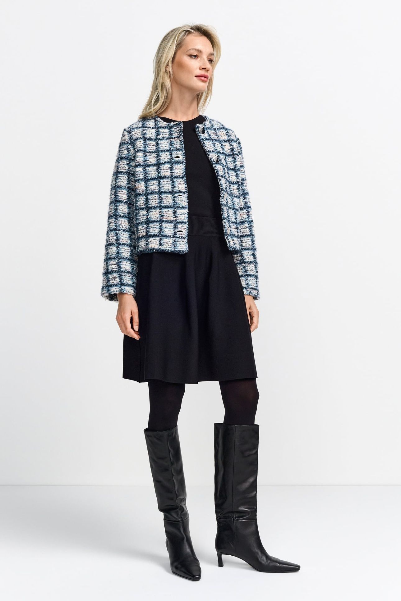 BOUCLE JACKET OCEAN BLUE 1