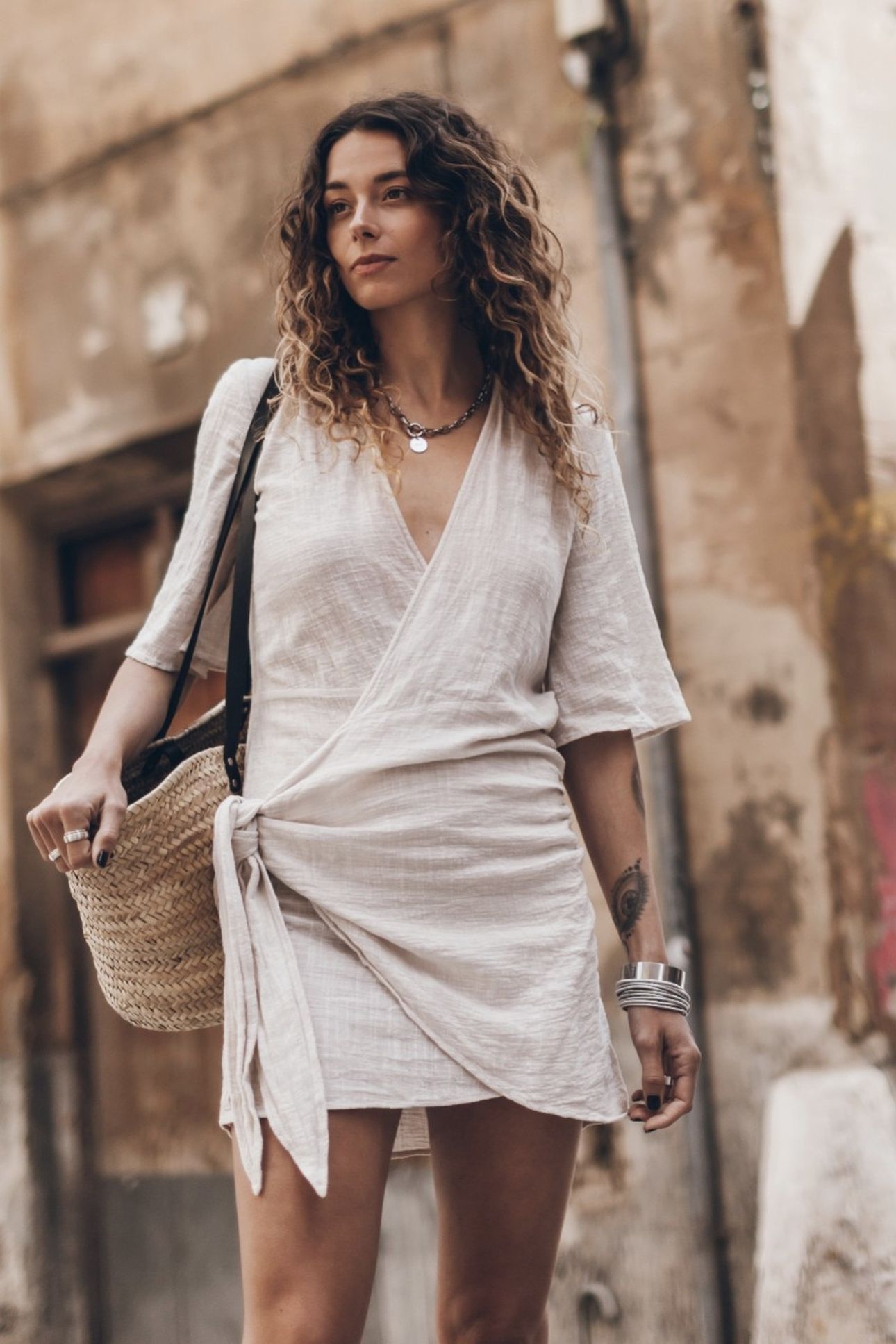 THE LIGHT WRAP DRESS WHITE 1