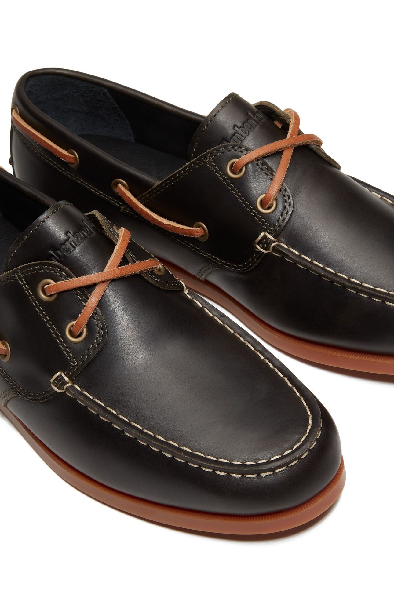 CEDAR BAY ESSENTIAL BOAT SHOE DARK GREEN FULL GRAIN 2