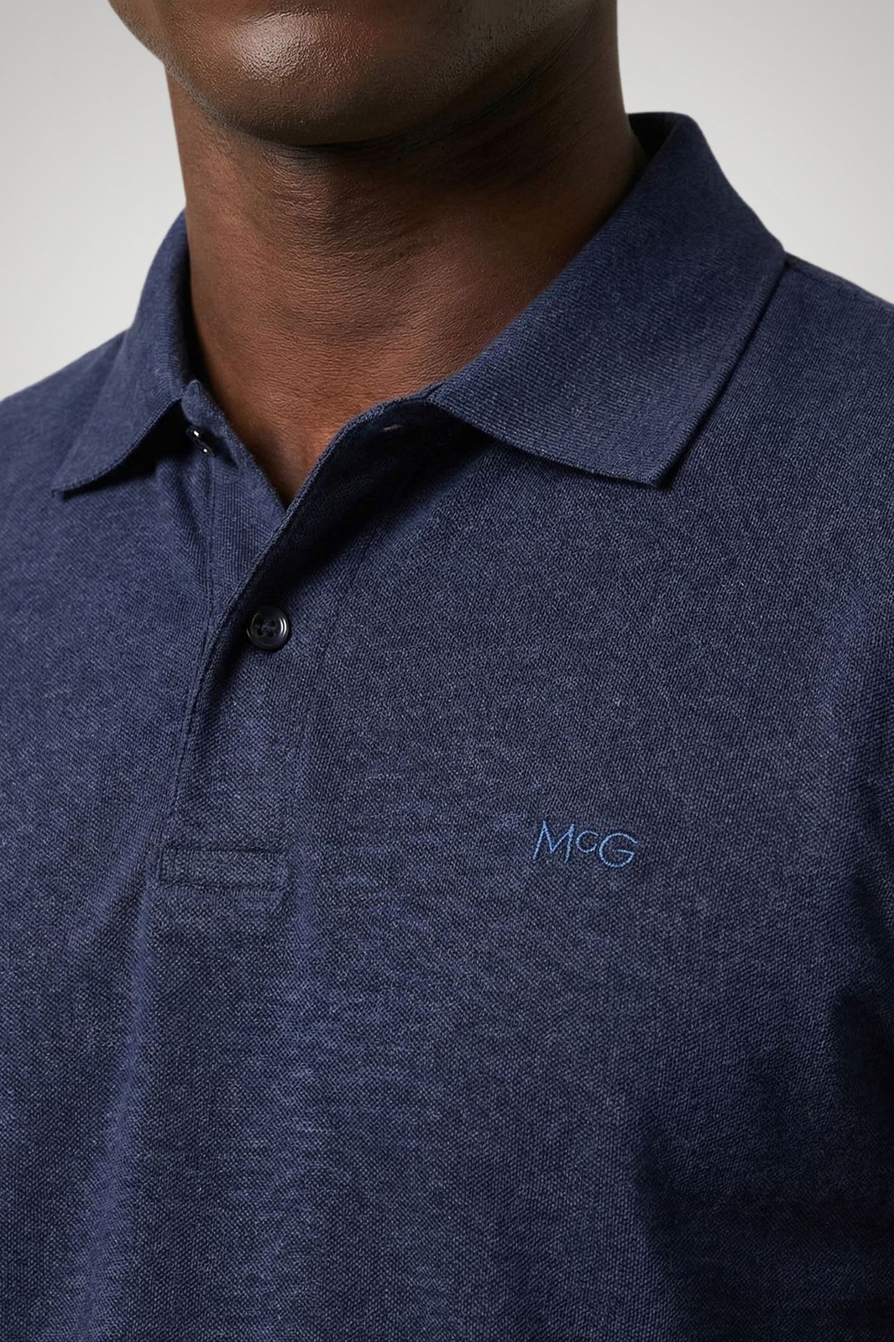 MELANGE JERSEY POLO MEDIUM BLUE 4