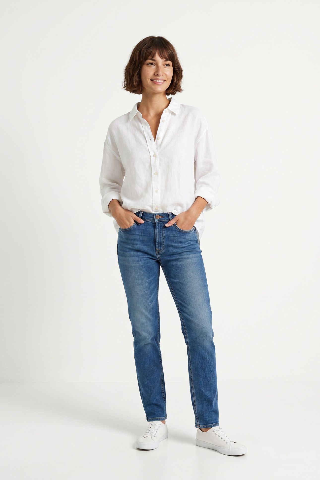 LOOSE SHIRT LS BIG COLLAR WHITE 2
