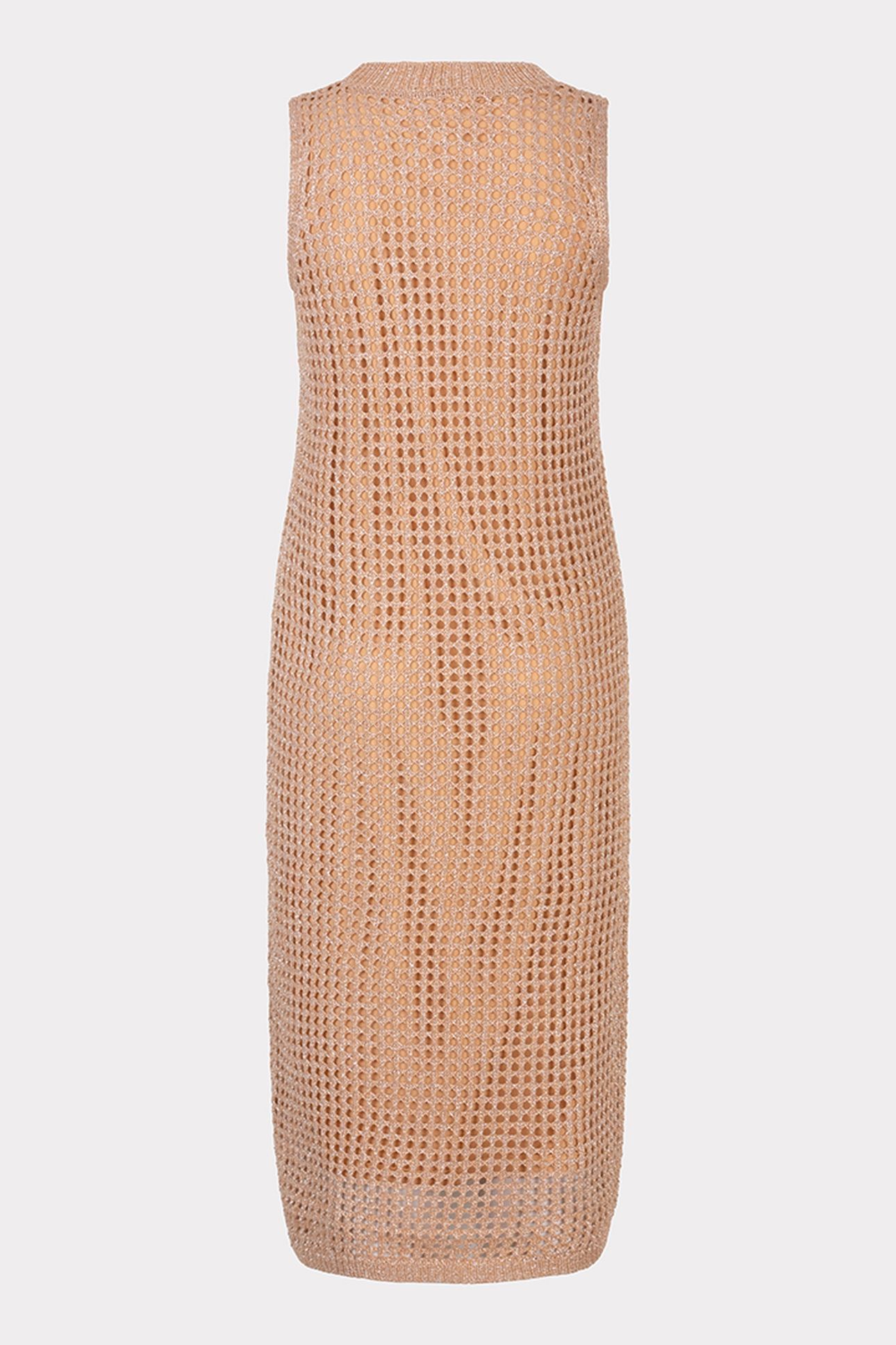 DRESS OPEN KNIT LUREX PRALINE 6