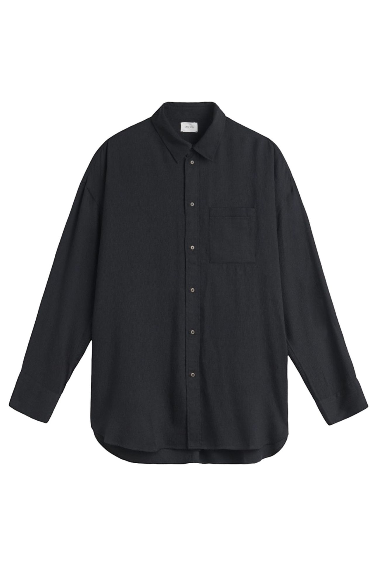 THE BLACK FLOWY SHIRT DRESS BLACK 3