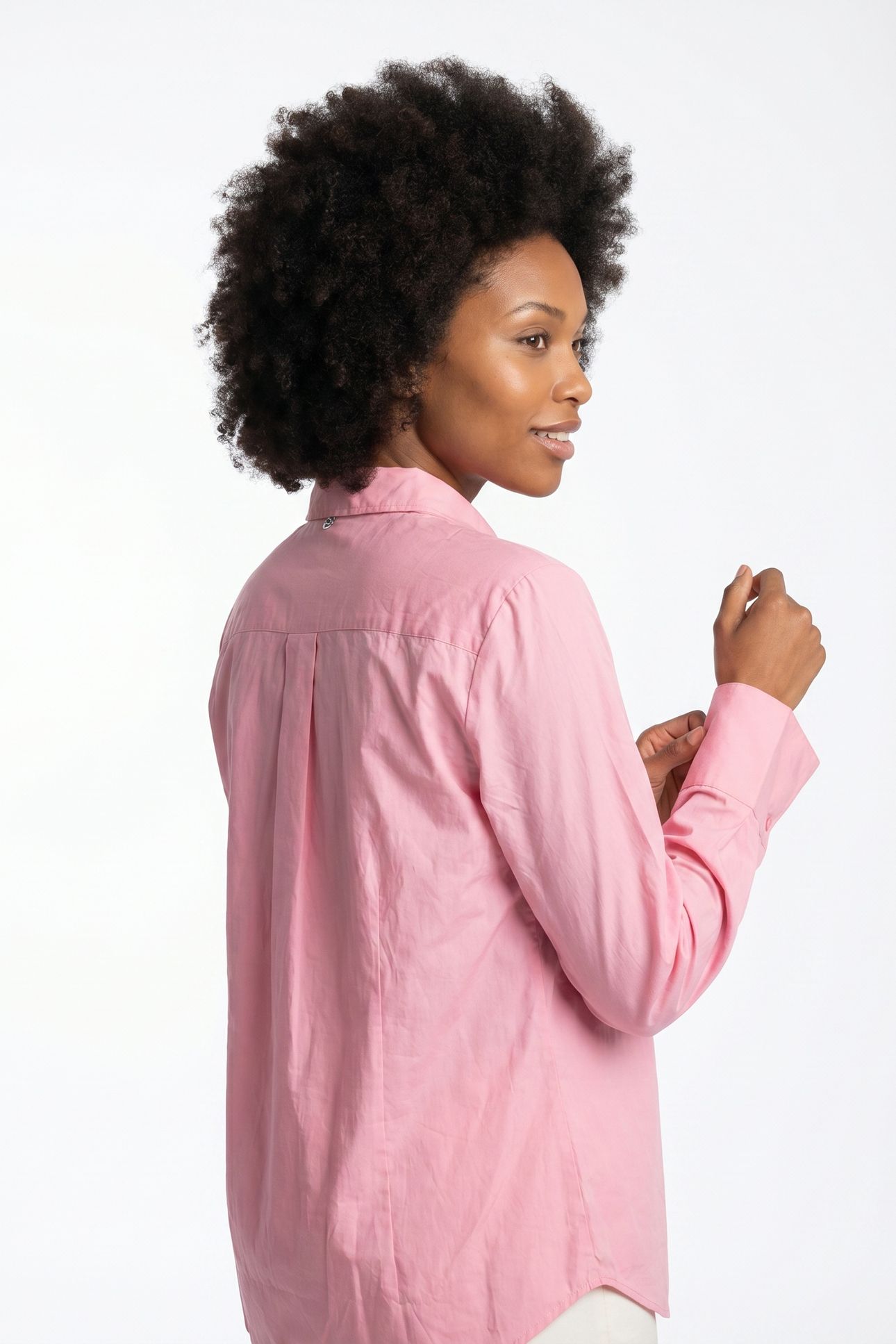 HIGH CUFF LS SHIRT PINK 2