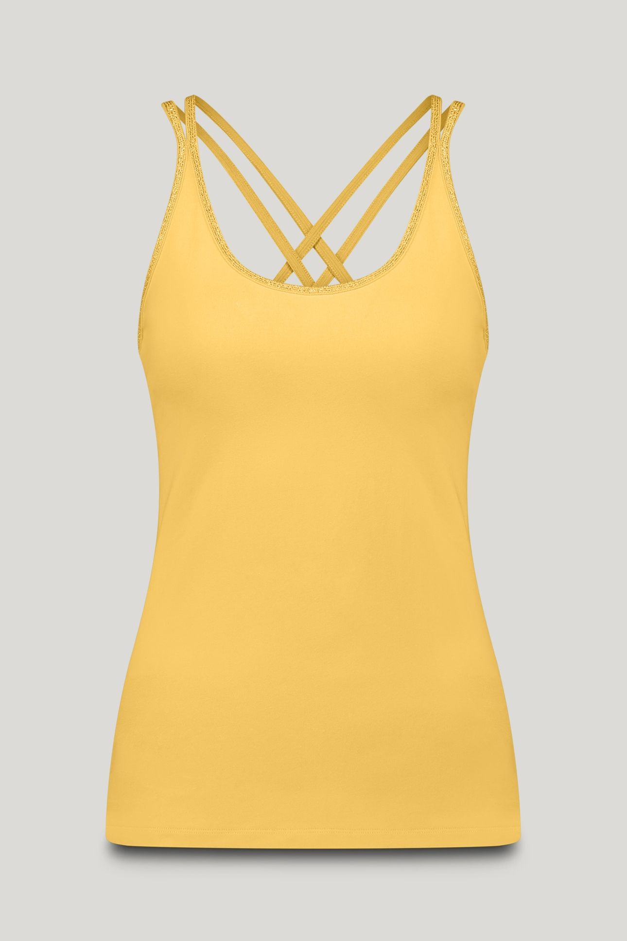 SINGLET FINE STRAP ORGANIC COTTON YELLOW 4