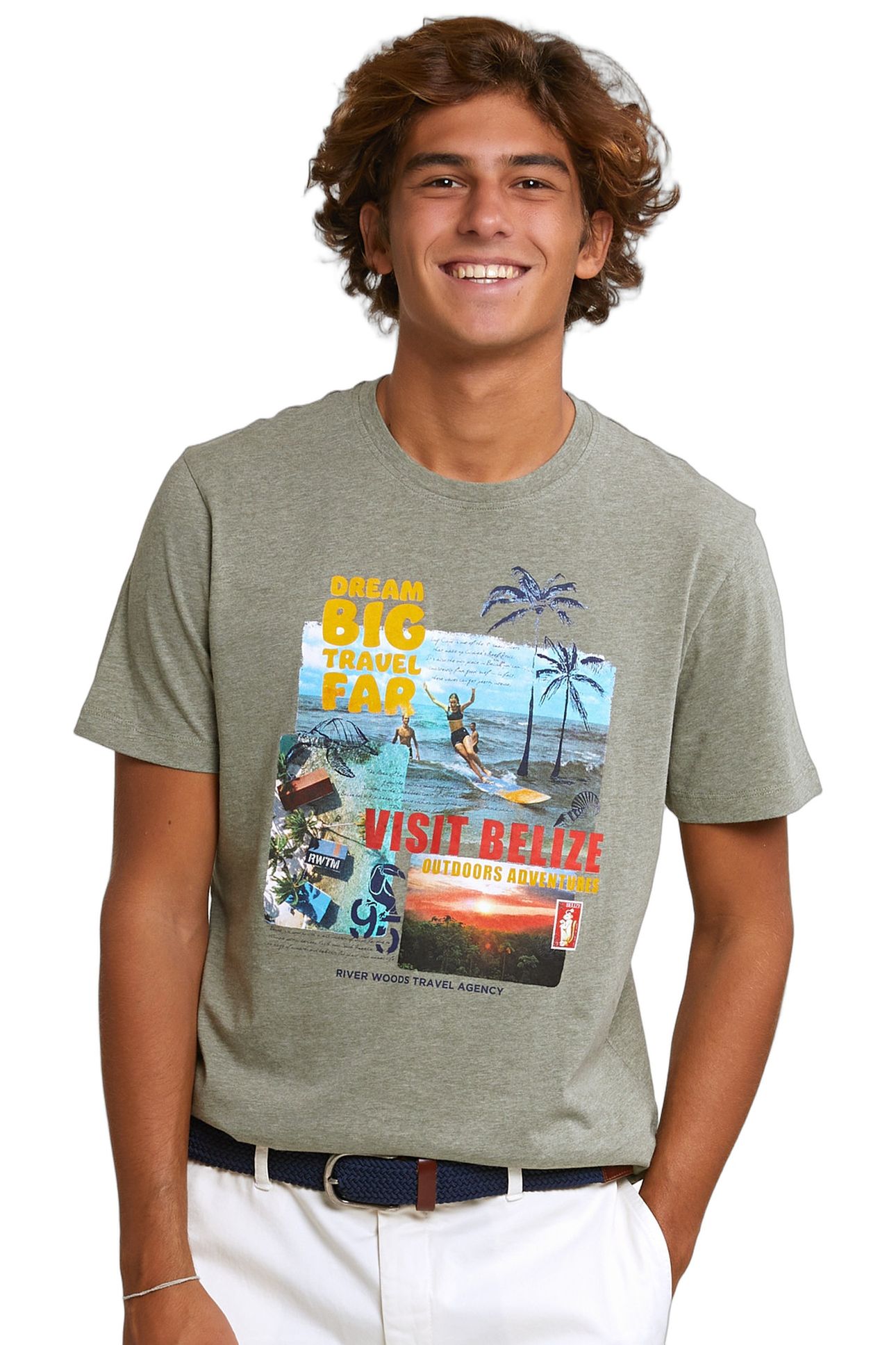 NORMAL FIT BASIC T-SHIRT SHORT SLEEVES SAFARI MIX 1