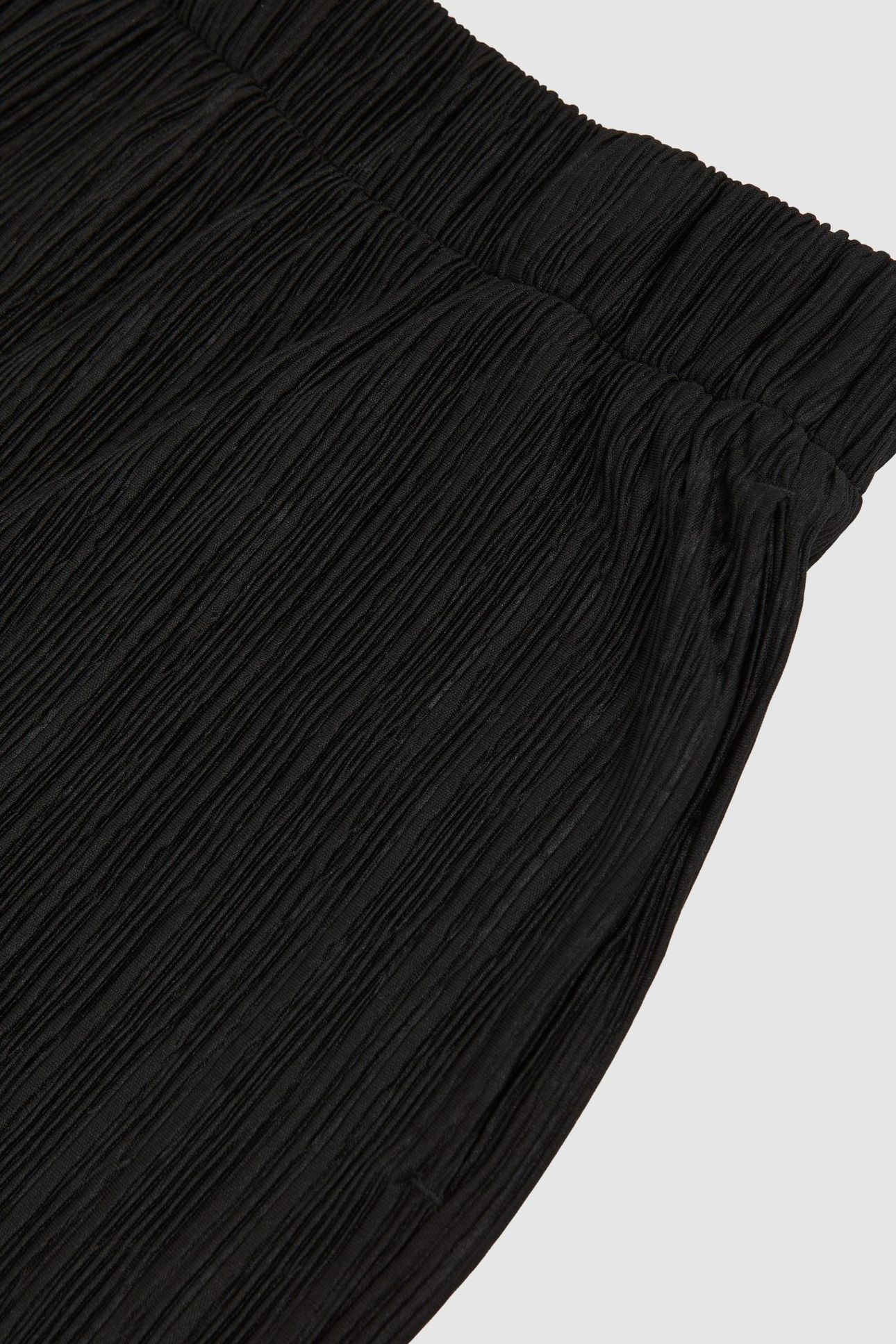 PLISSE WIDE LEG TROUSER BLACK 5