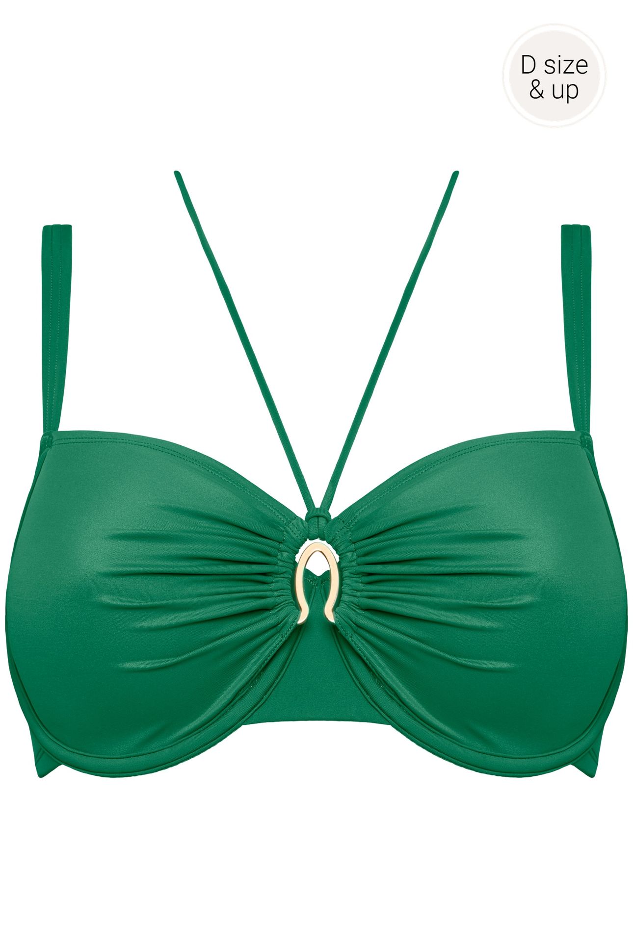 JET SET BIKINI TOPPLUNGE BALCONYWIRED PADDED GREEN 4