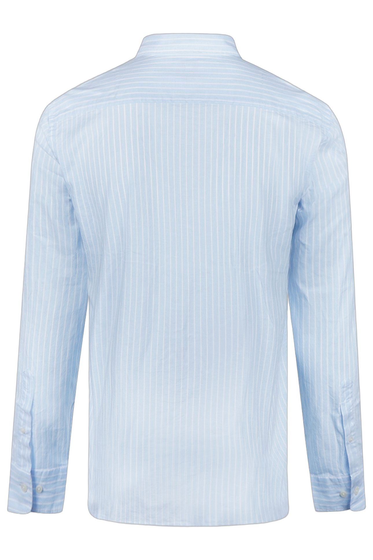 COTTON/LINNEN STRIPE SHIRTS LIGHT BLUE 2