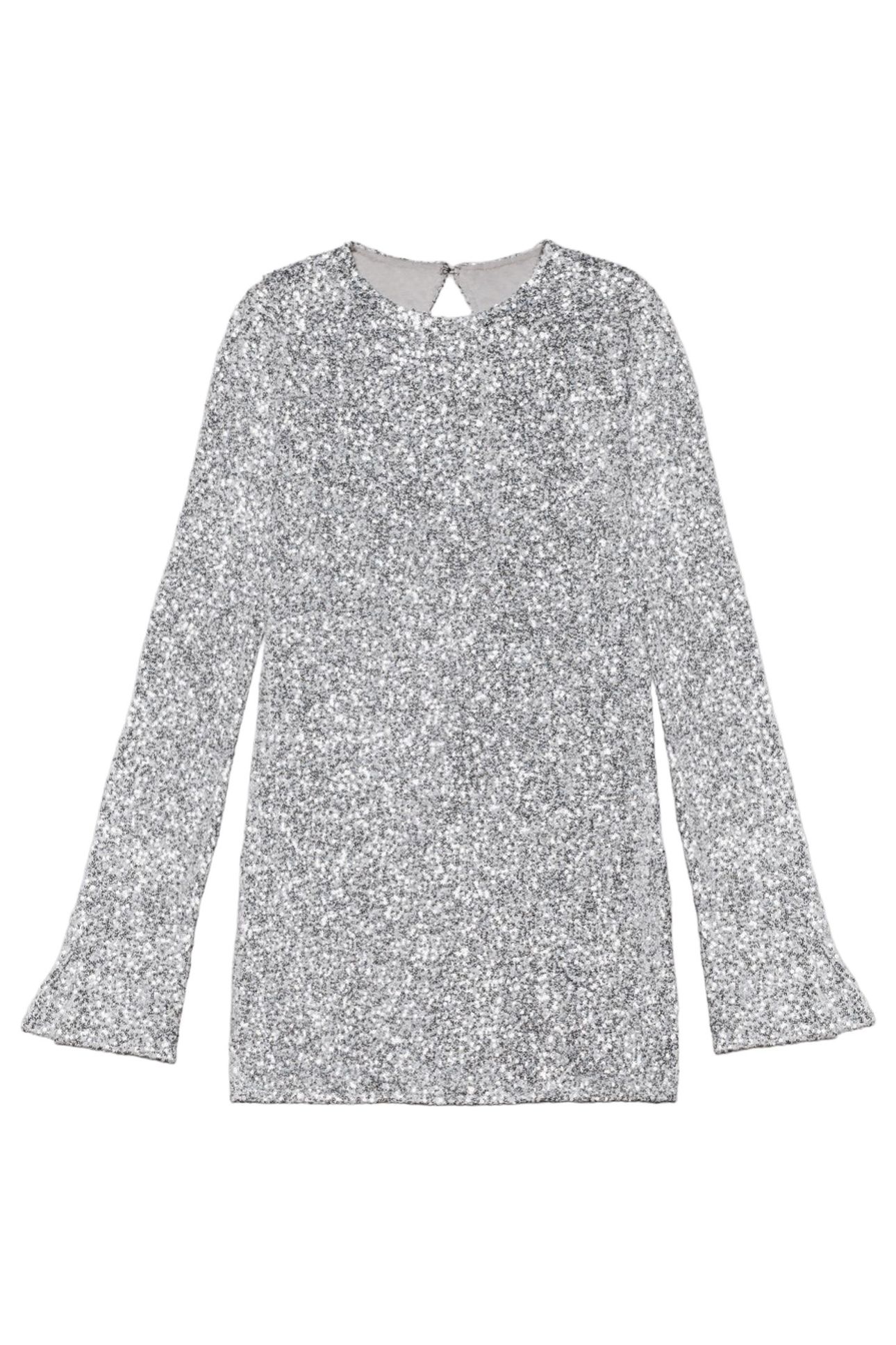 THE LIGHT SEQUIN DRESS WHITE 3