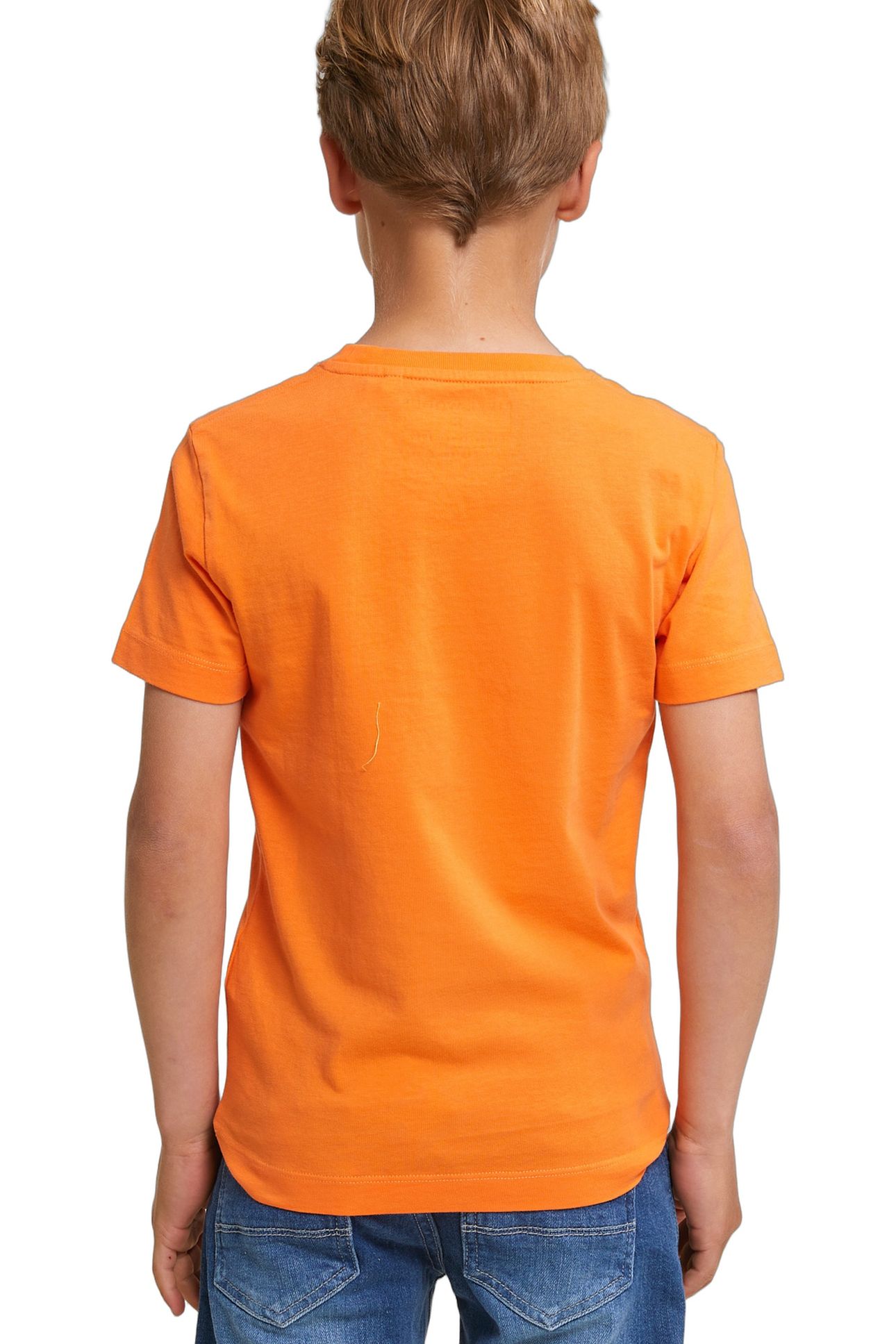 NORMAL FIT BASIC T-SHIRT SHORT SLEEVES ELECTRIC ORANGE 3