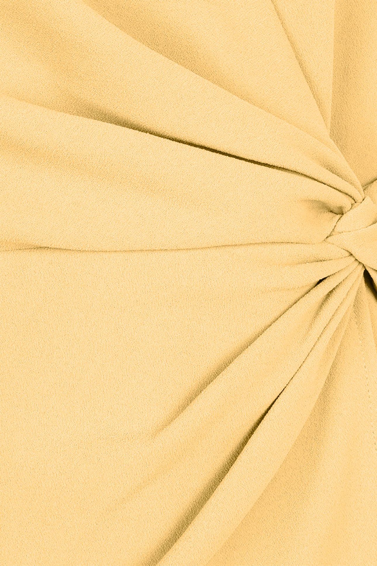 DRESS OVERLAP KNOT S/SLVE YELLOW 3