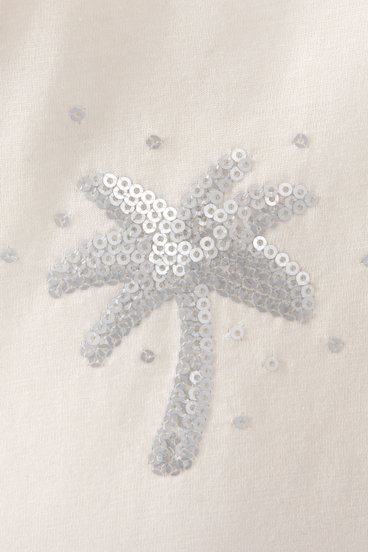 GIRLS’ ECRU T-SHIRT WITH SEQUIN-EMBROIDERED PALM TREES 6