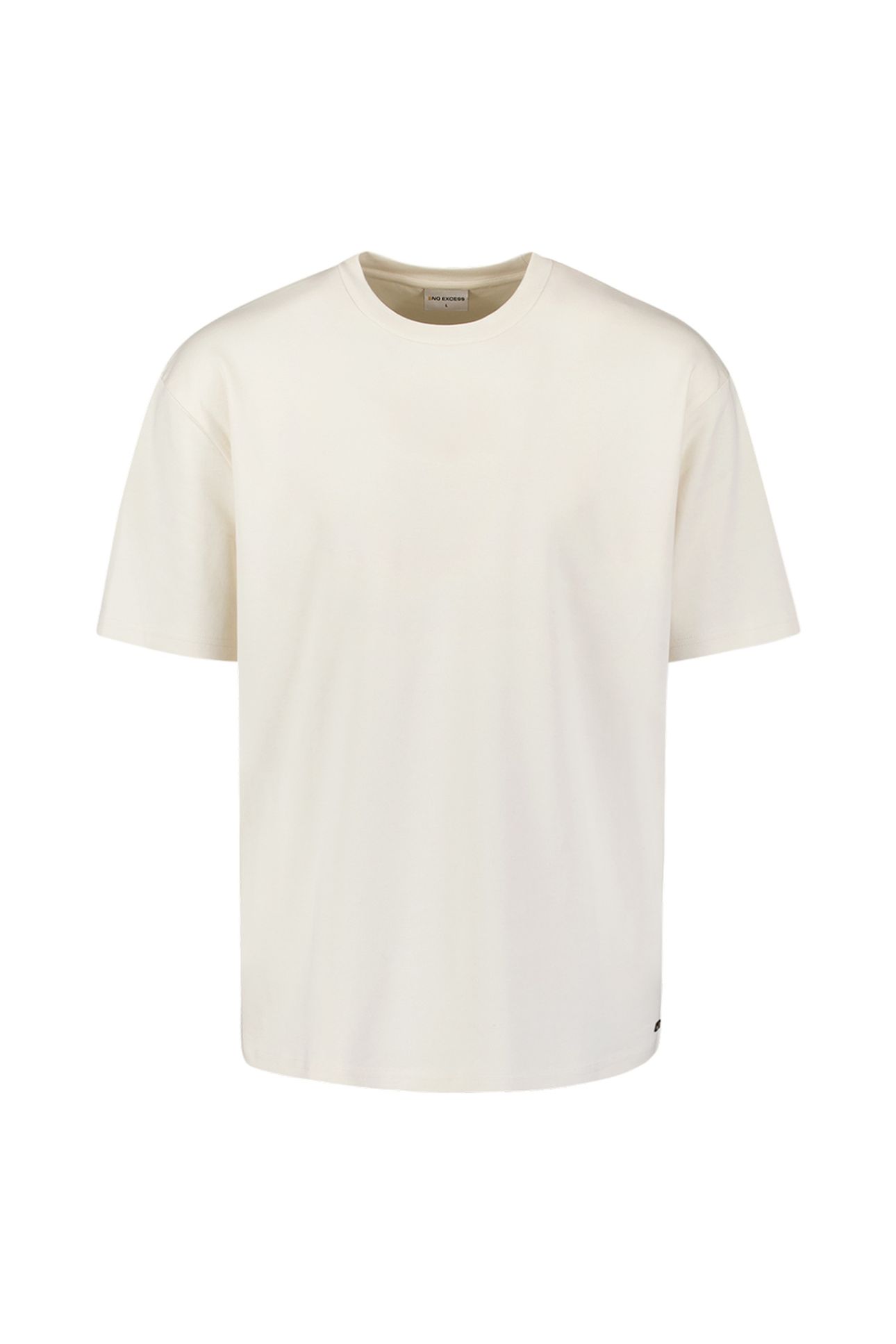 T-SHIRT CREWNECK HEAVY SOLID BACK PRINT OFFWHITE 5