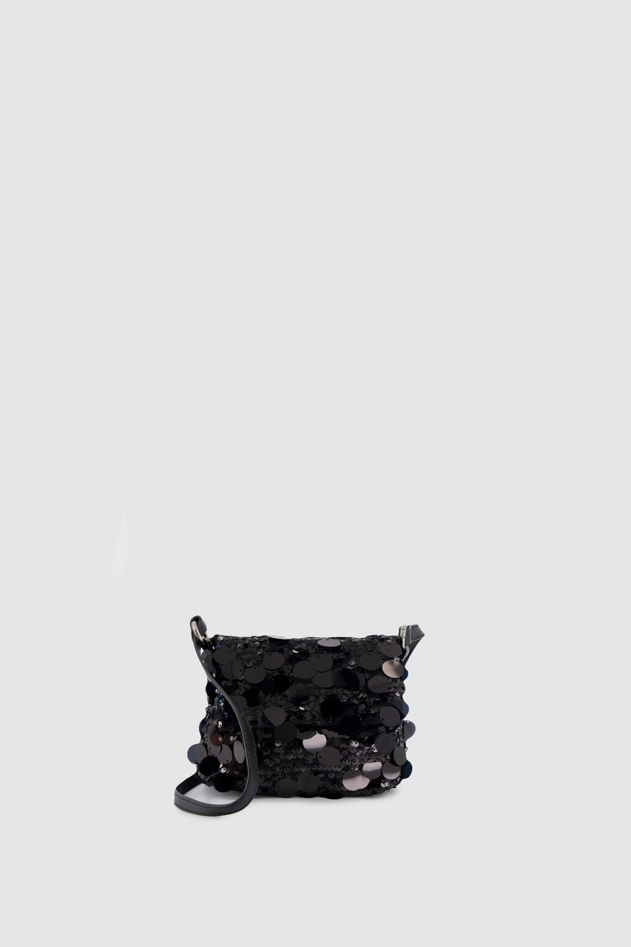 BLACK SEQUINS EMBROIDERY HANDBAG 1