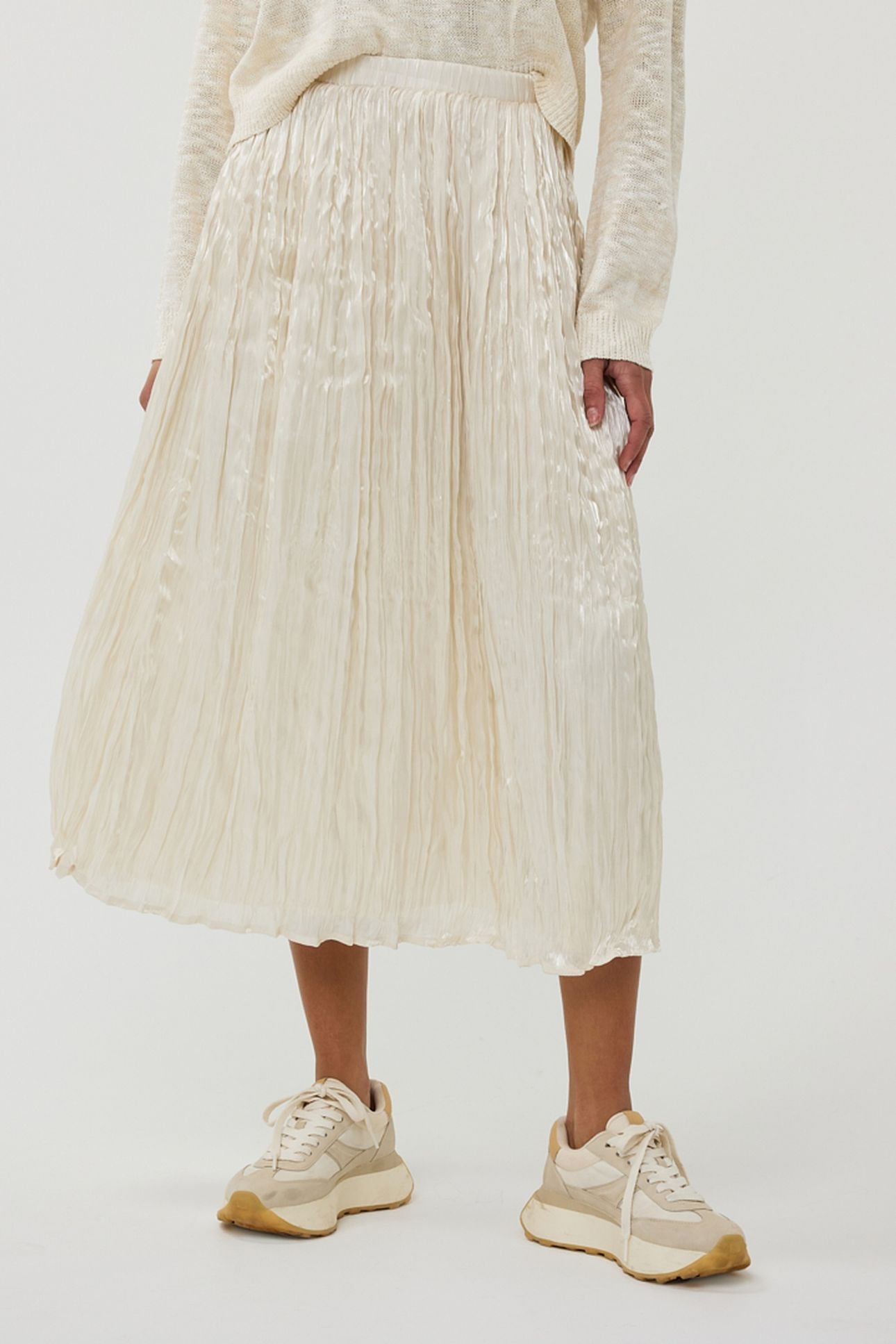 SKIRT PLISSE CHANGEANT OFF WHITE 3