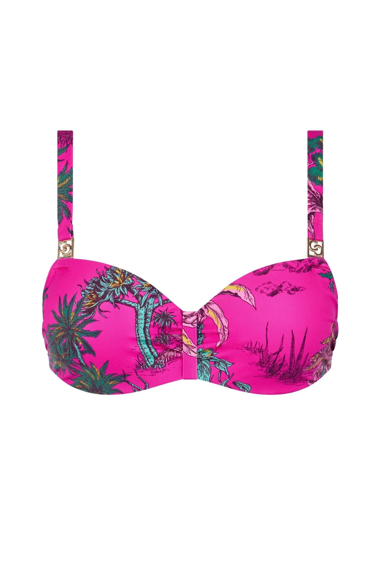 SW BRA TSHIRT HALF CUP MEMORY PINK JUNGLE 4