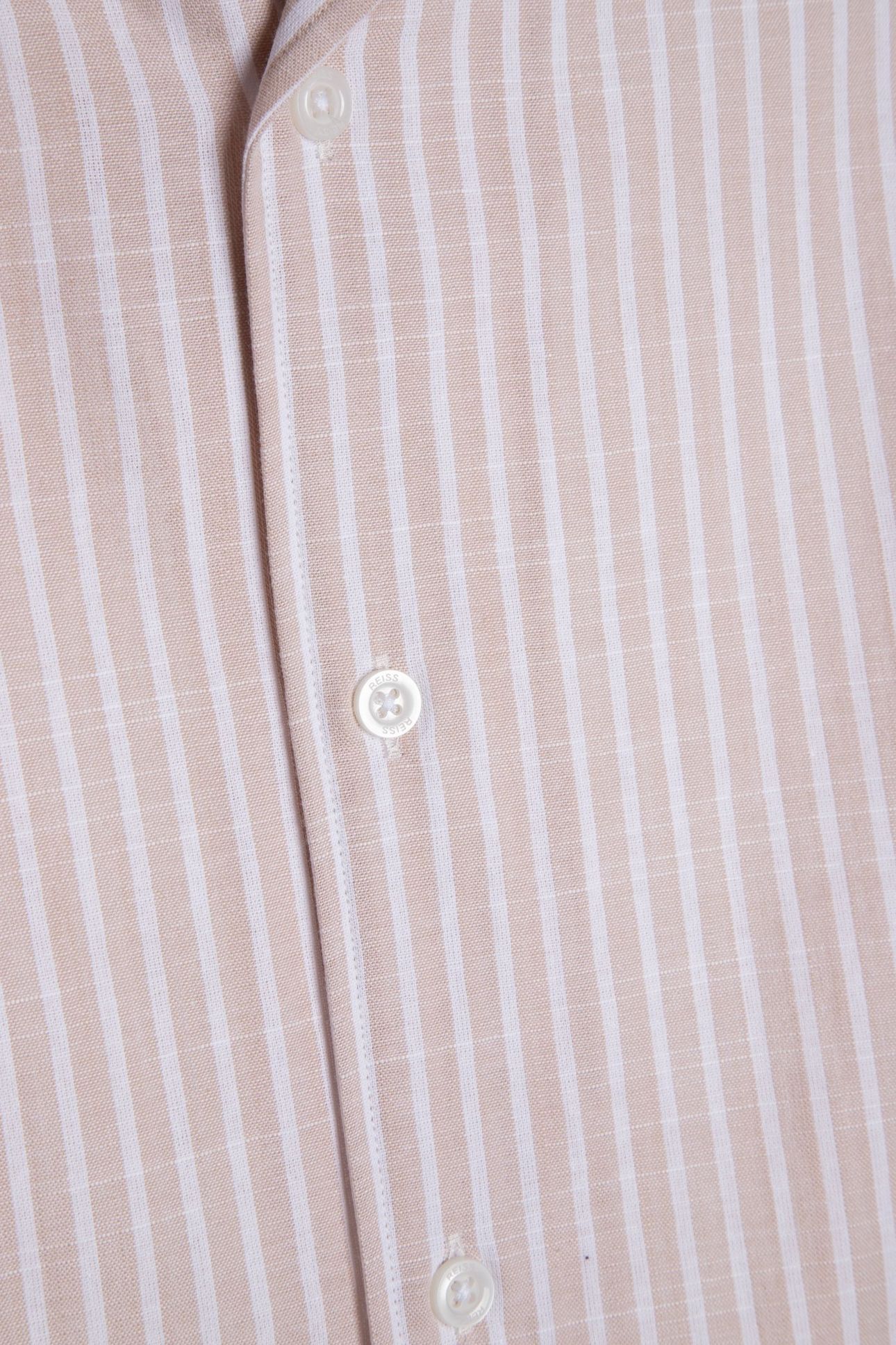 CUBAN COLLAR SS SHIRT SAND/WHITE 4