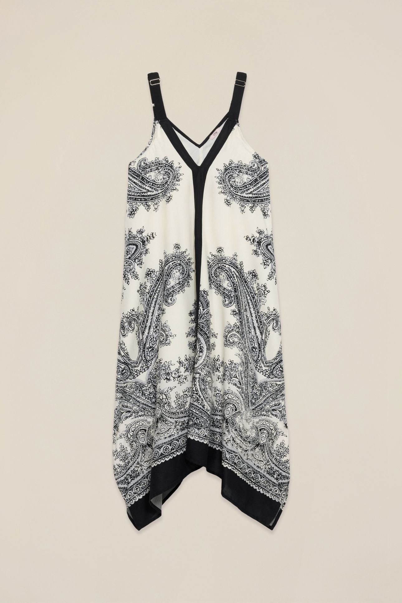 PATTERNED VISCOSE DRESS BLACK 4