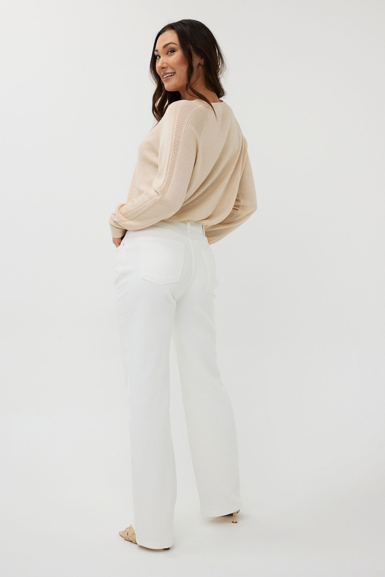 SWEATER RAGLAN POINTELLE LUREX IVORY 3