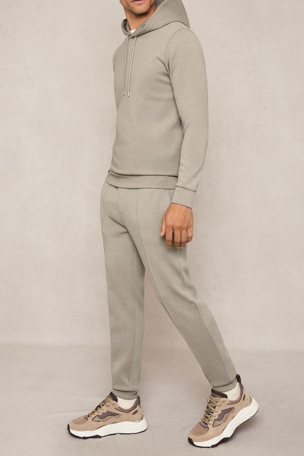 INTERLOCK DRAWSTRING JOGGER TAUPE 3