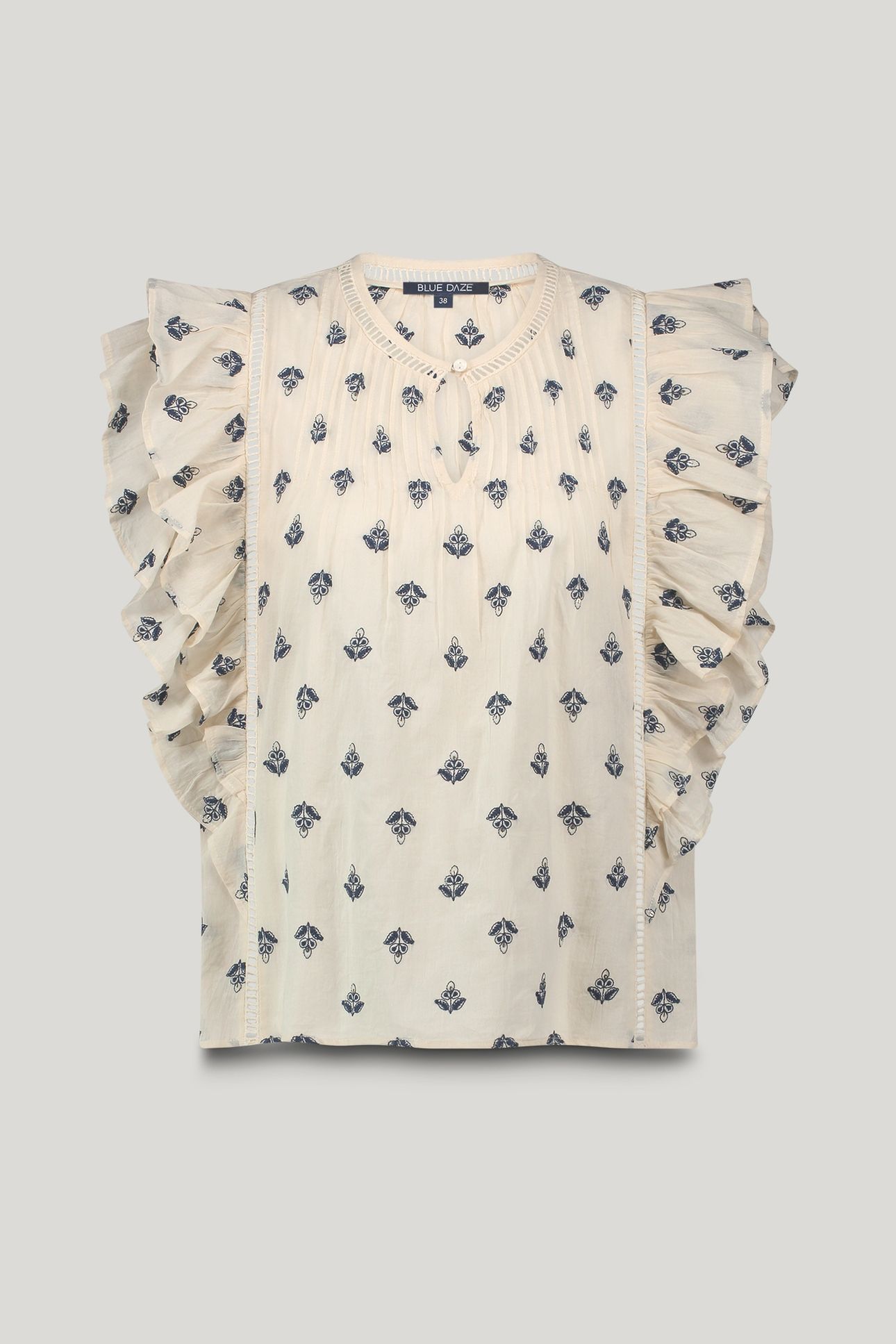 TOP BLUE DAZE EMBROIDERY WHITE 4