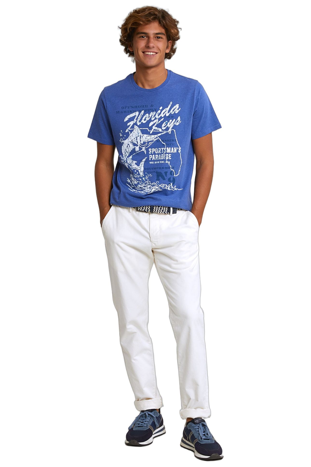 NORMAL FIT BASIC T-SHIRT SHORT SLEEVES HAMPTONS BLUE MIX 2