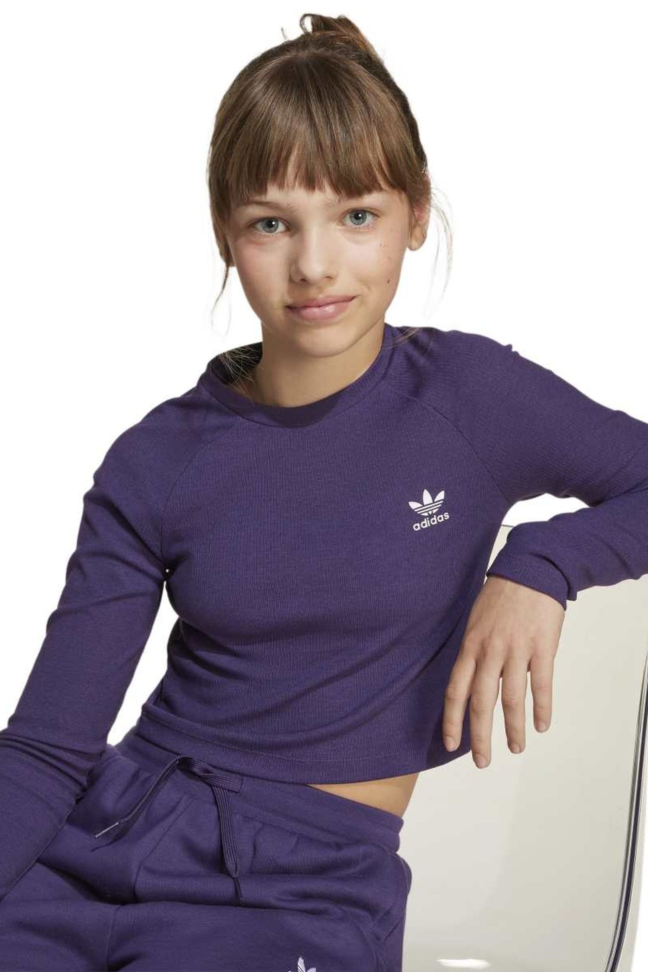 ORIGINALS RIB CROP LONG SLEEVE LONG-SLEEVE TOP KIDS 3