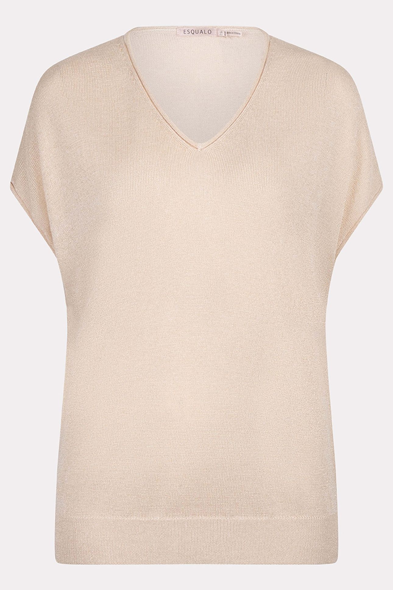 SWEATER BATWING V-NECK LUREX IVORY 5