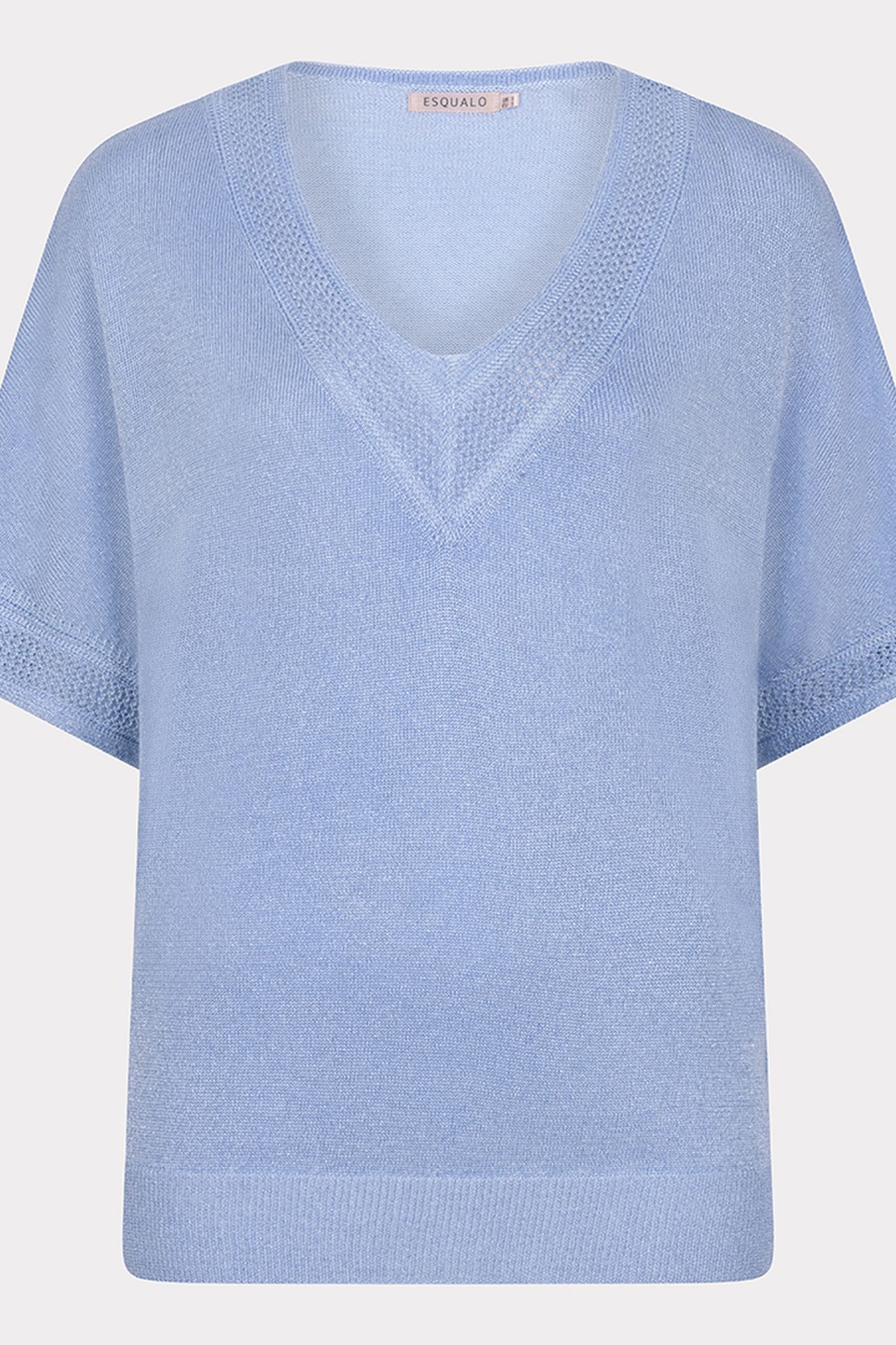 SWEATER BATWING POINTELLE LUREX SKY BLUE 4