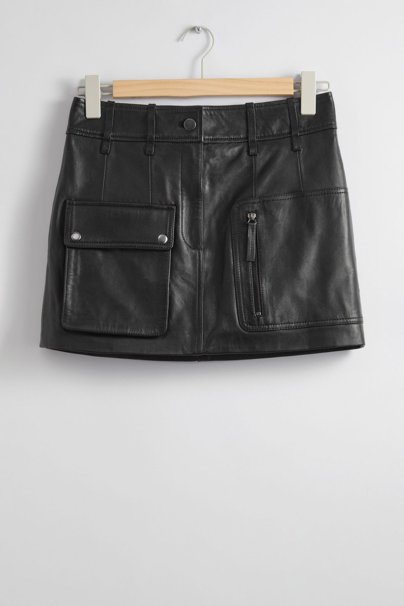 NOOMI LEATHER SKIRT BLACK 3