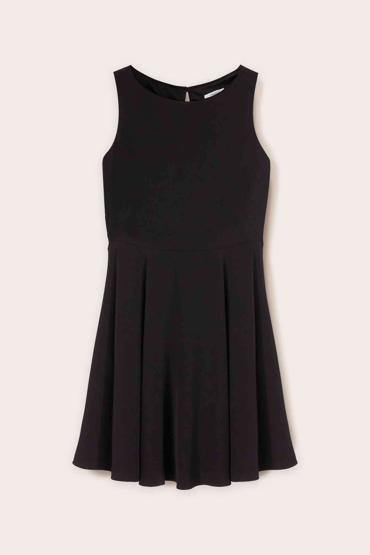 CREPE FABRIC MINI DRESS BLACK 4
