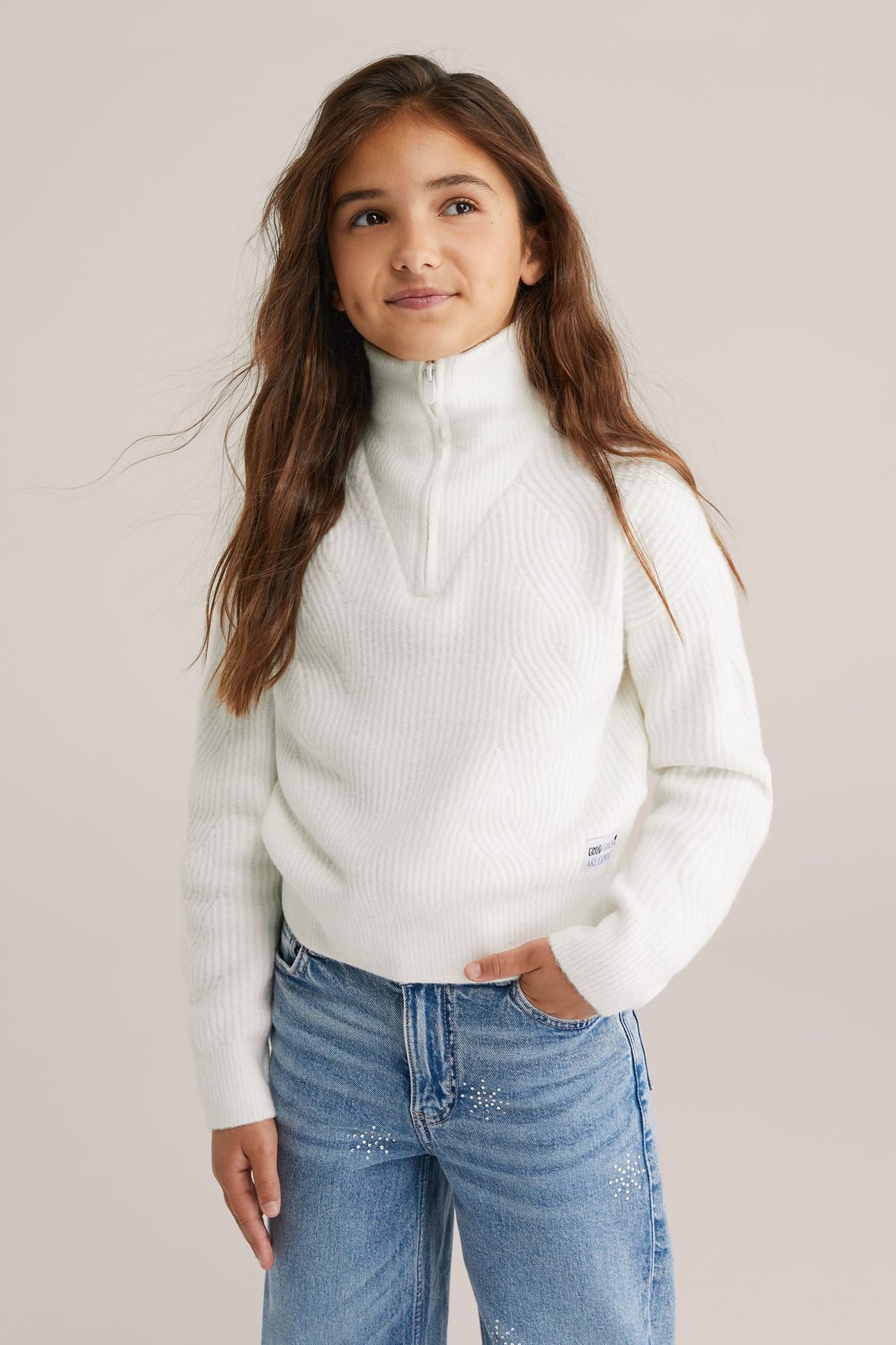 KNITTED PULLOVER OFF-WHITE 1