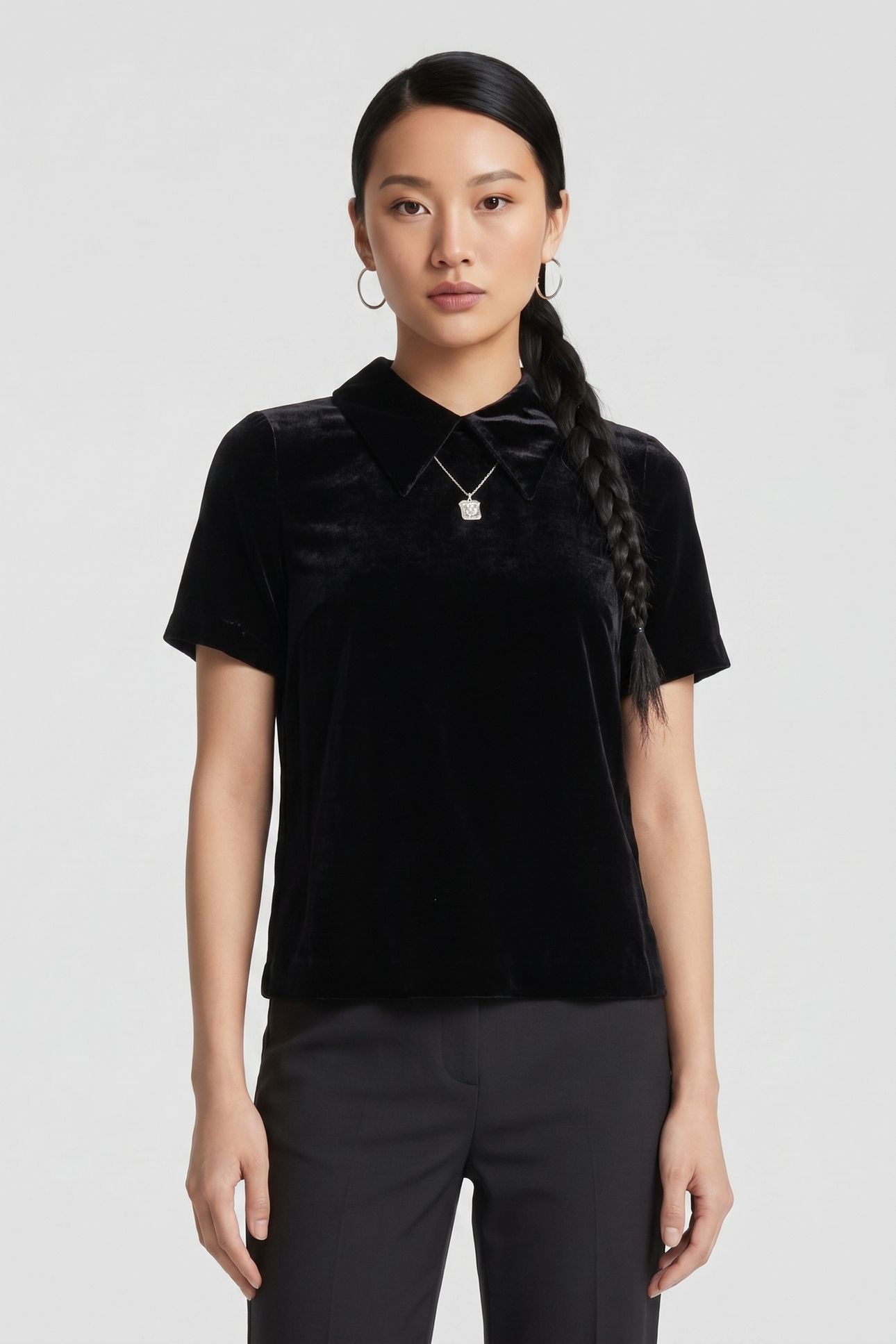 ETIENNE VELVET TOP BLACK 1