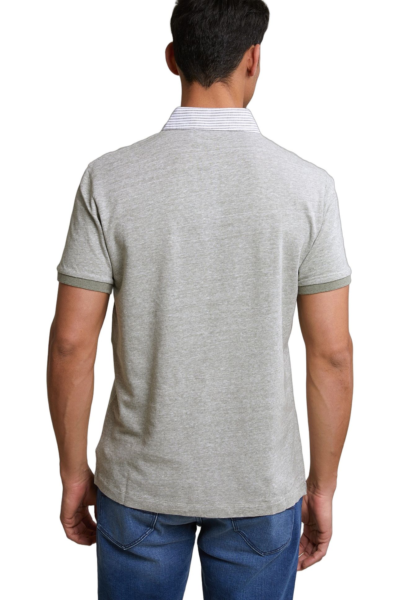 CUSTOM FIT COTTON-LINEN POLO SAFARI MIX 4