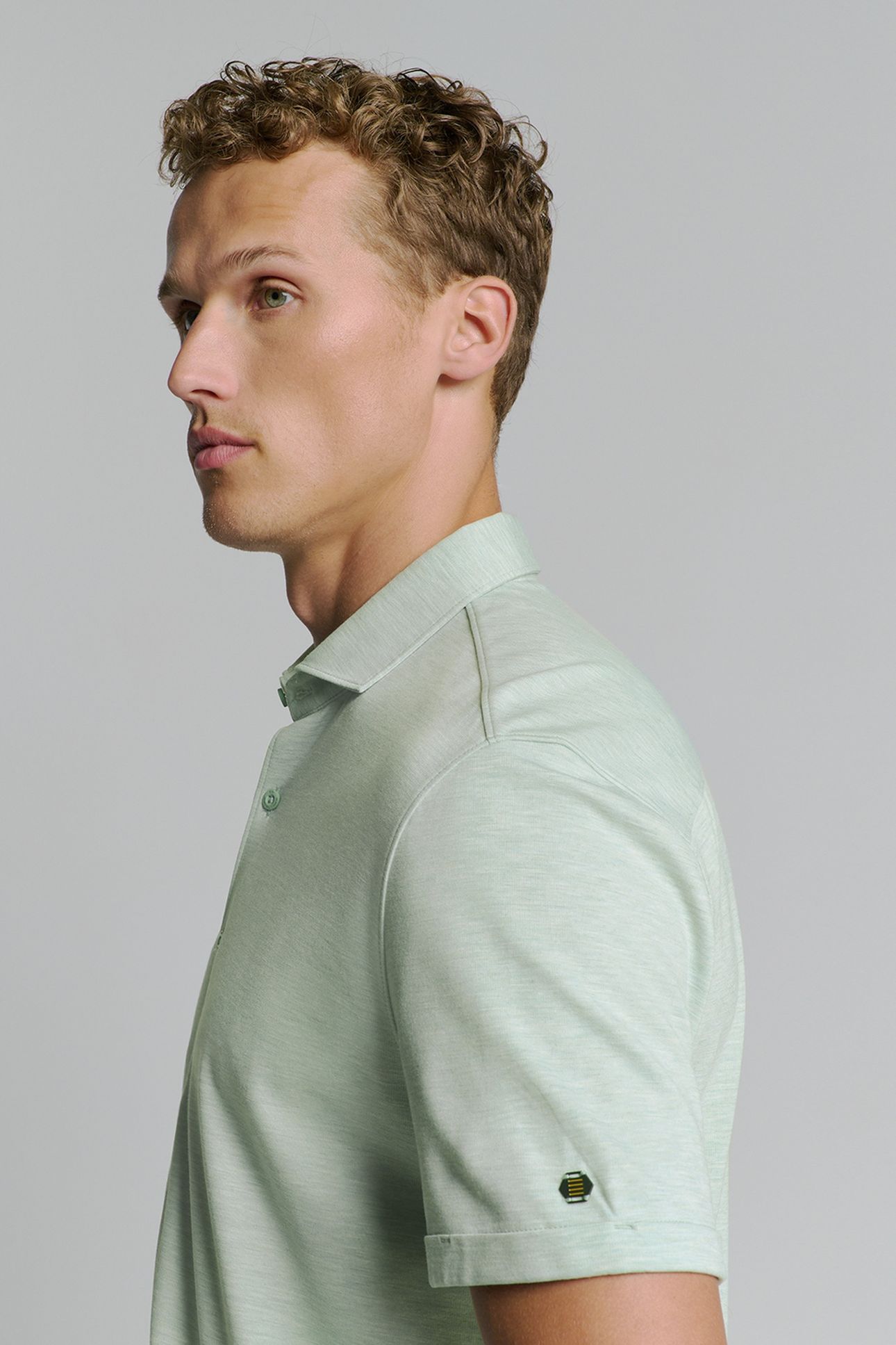 SHIRT SHORT SLEEVE JERSEY MELANGE STRETCH MINT 6