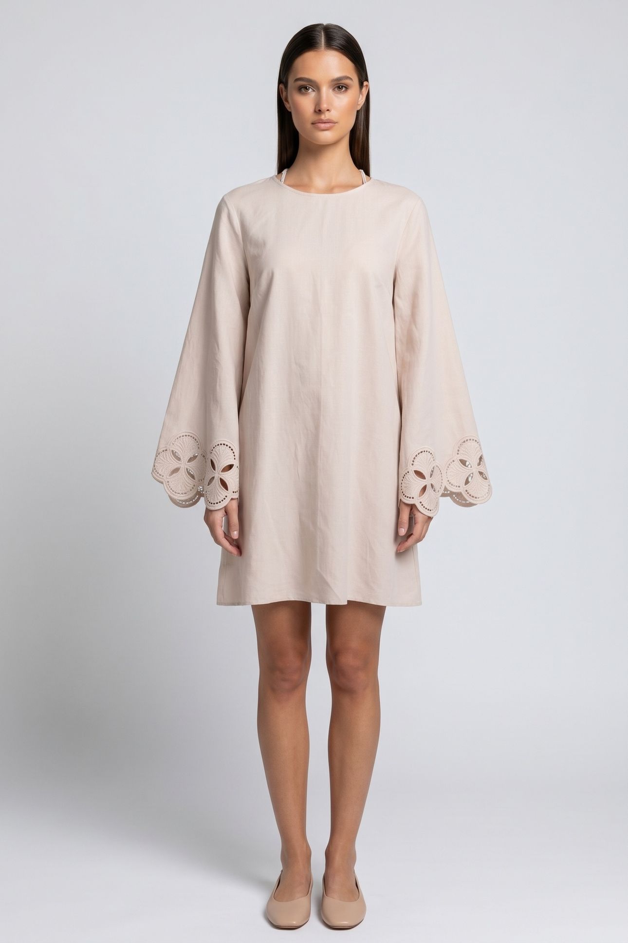 BERNIE DRESS BEIGE 1