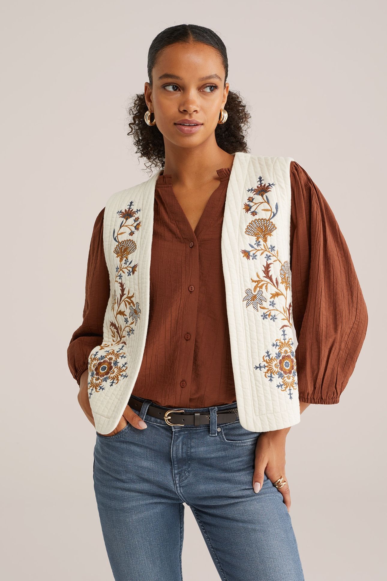 GILET ECRU 2