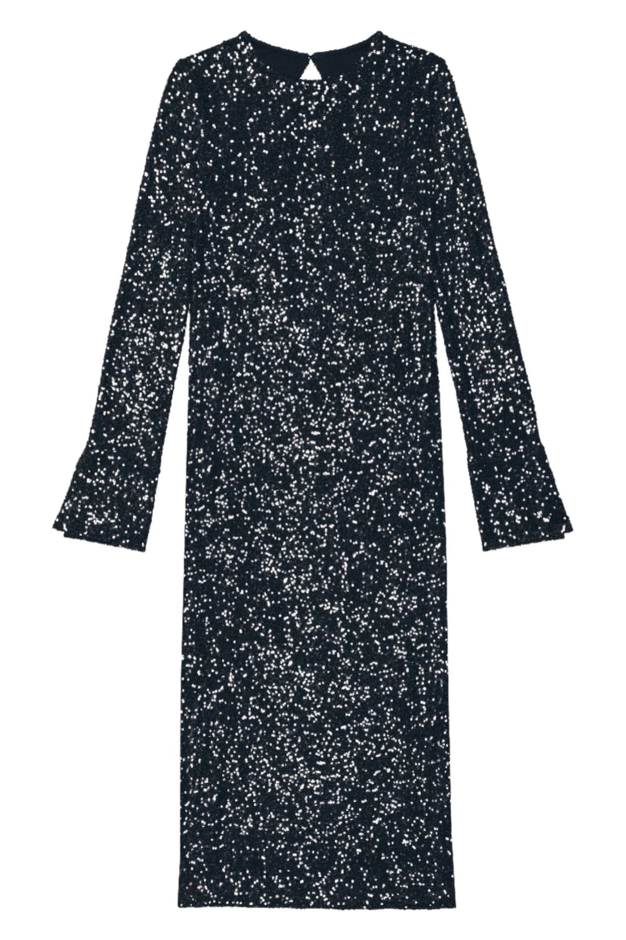 THE BLACK LONG SEQUIN DRESS BLACK 3