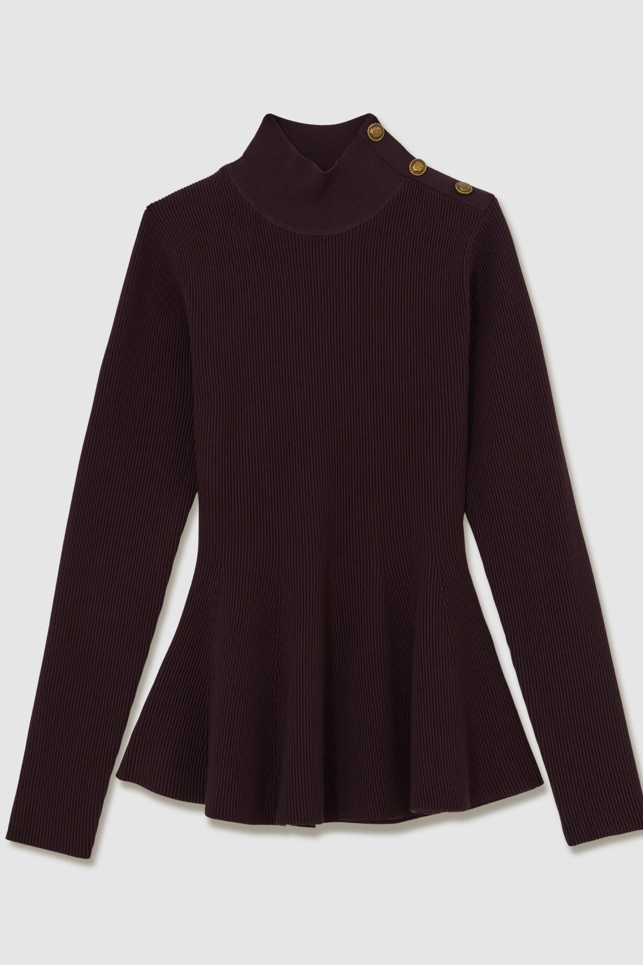 PEPLUM KNIT BURGUNDY 4